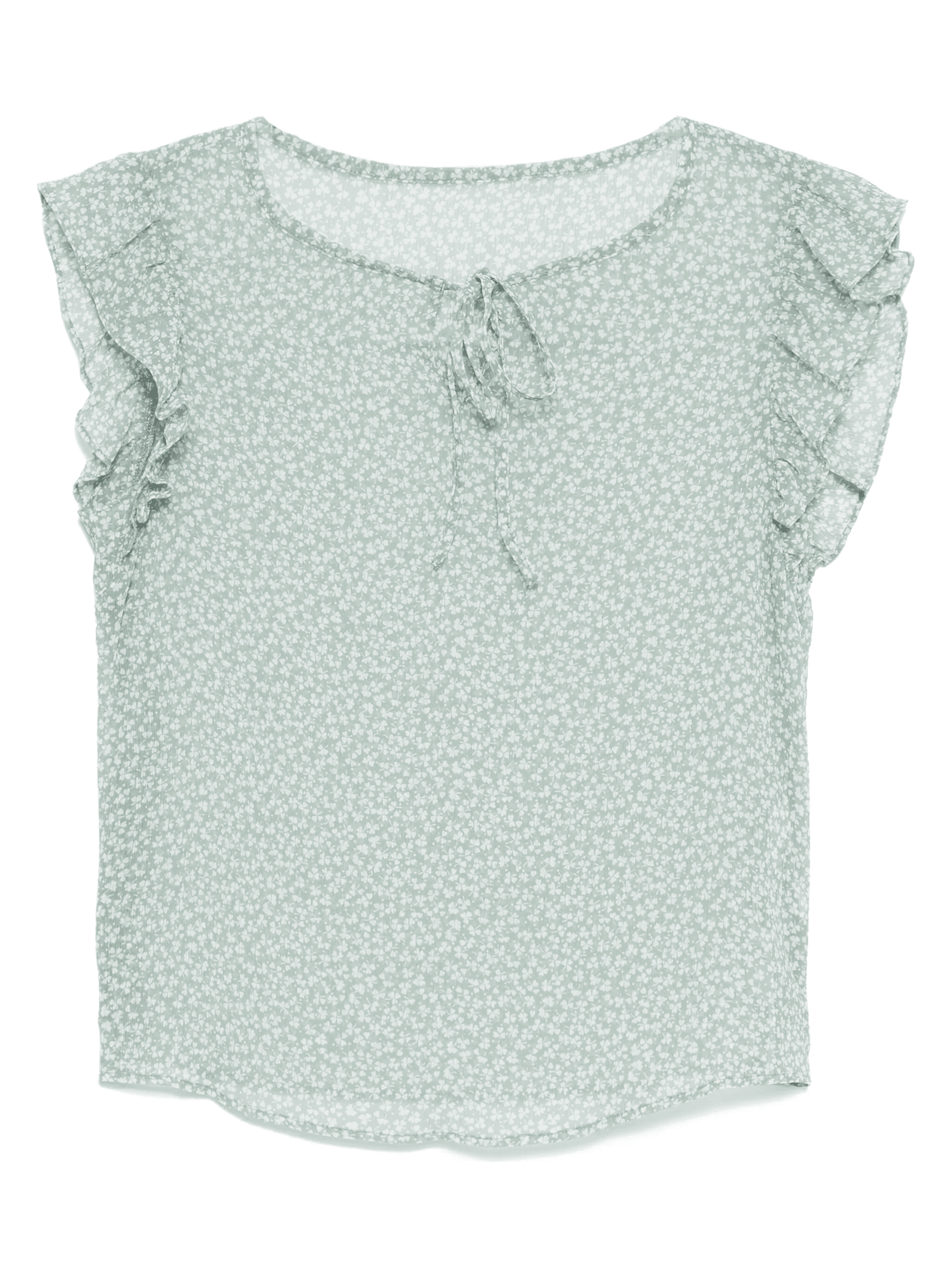 Clover Print Frill blouse - Image 1