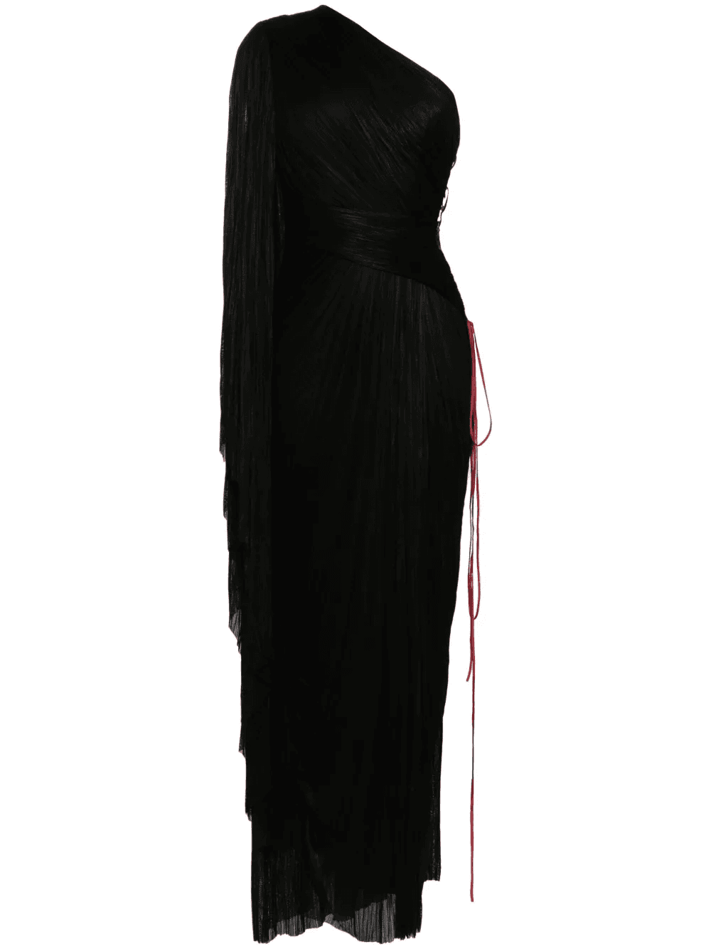 draped one-shoulder maxi dress - Image 1