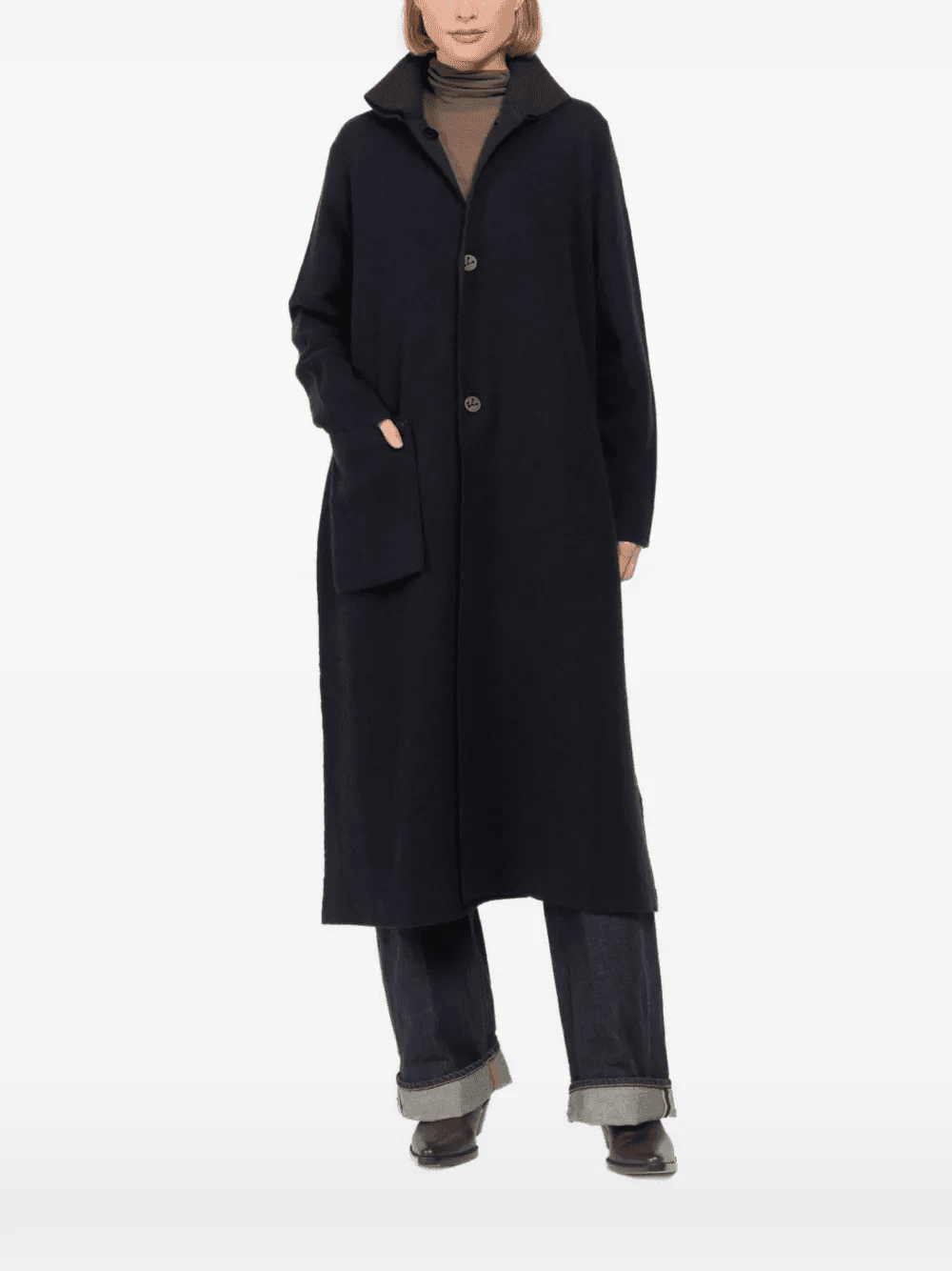 Olamu reversible pocket long coat - Image 1