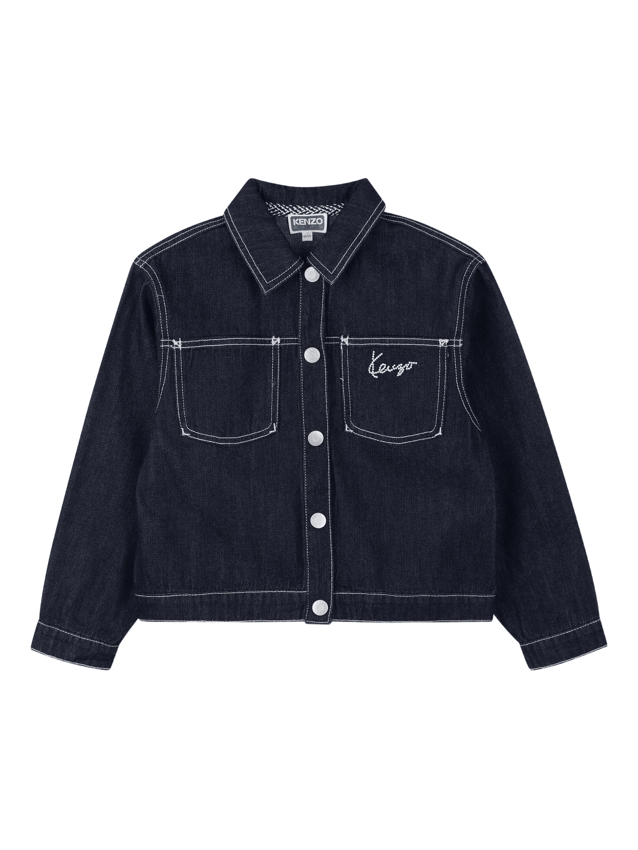 logo-embroidered denim jacket - Image 1
