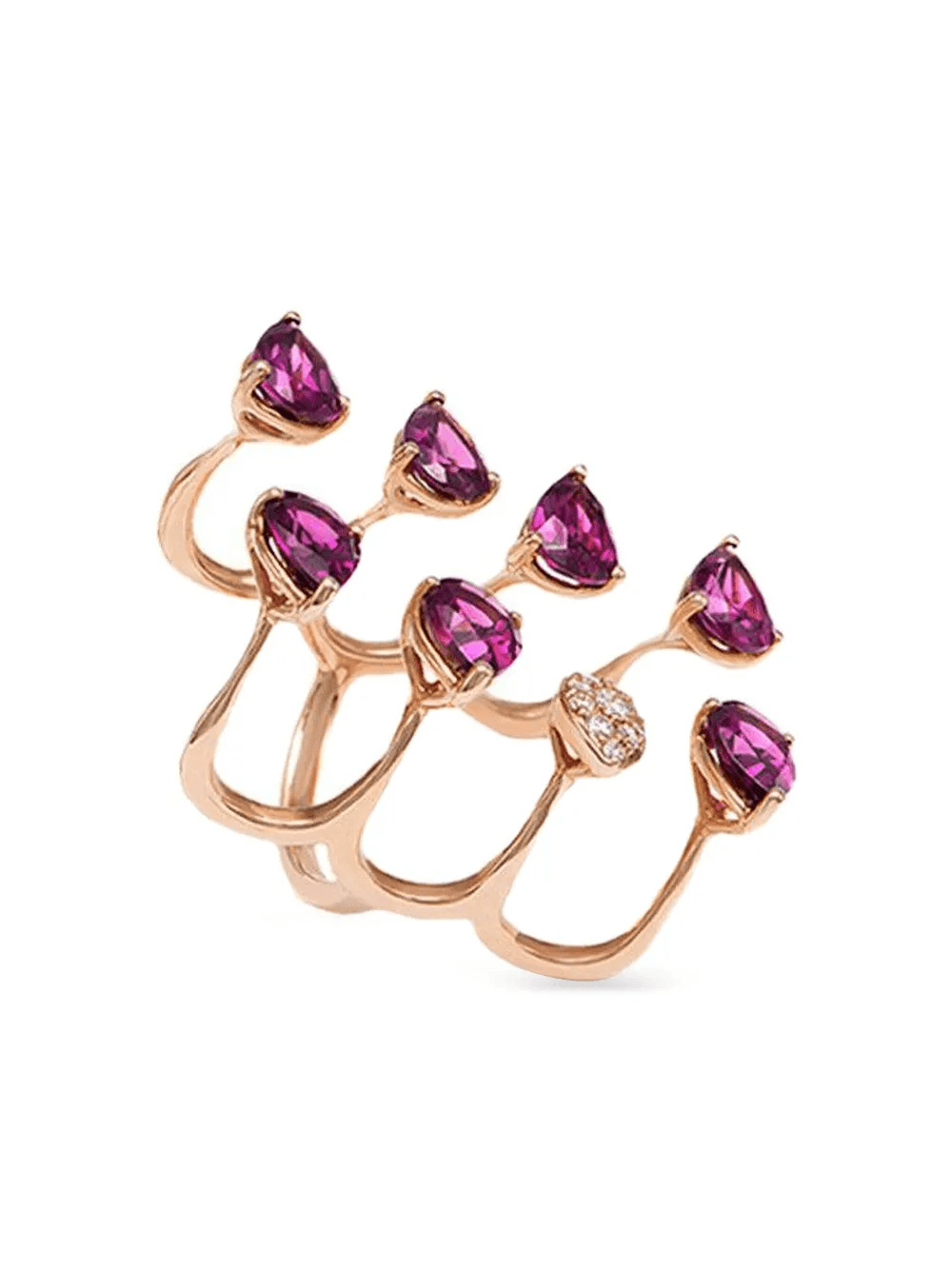 18K rose gold Aurore amethyst and sapphire ring - Image 1