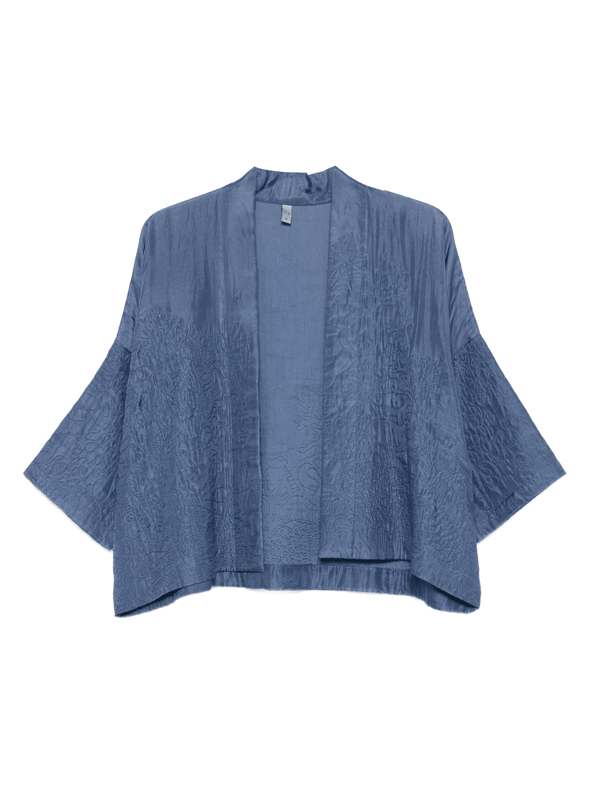 textured silk jacket - Image 1