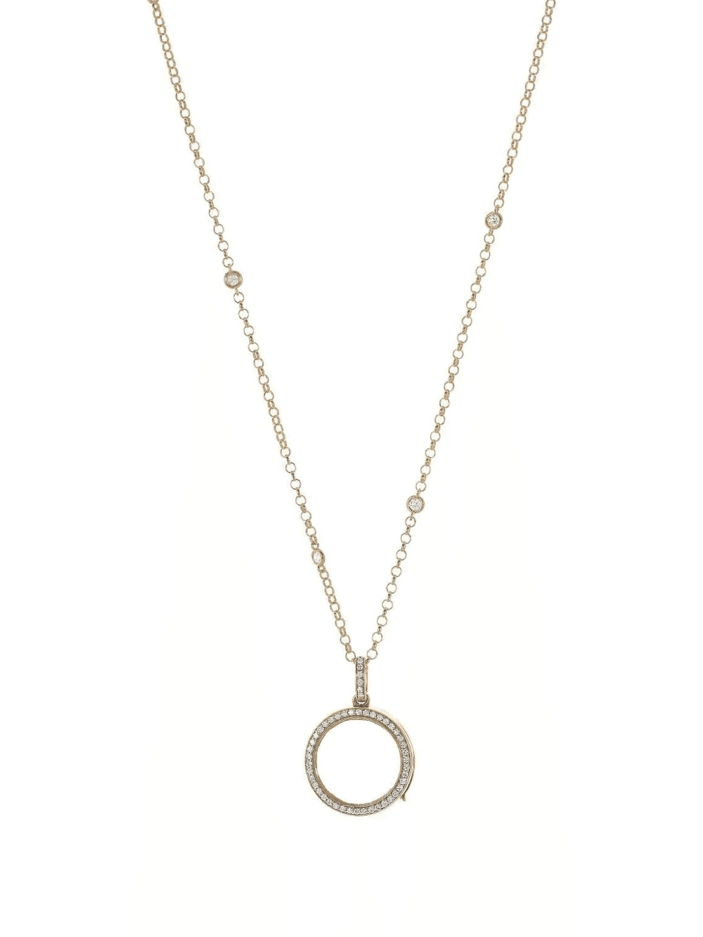 18K yellow gold Helios diamond necklace - Image 1