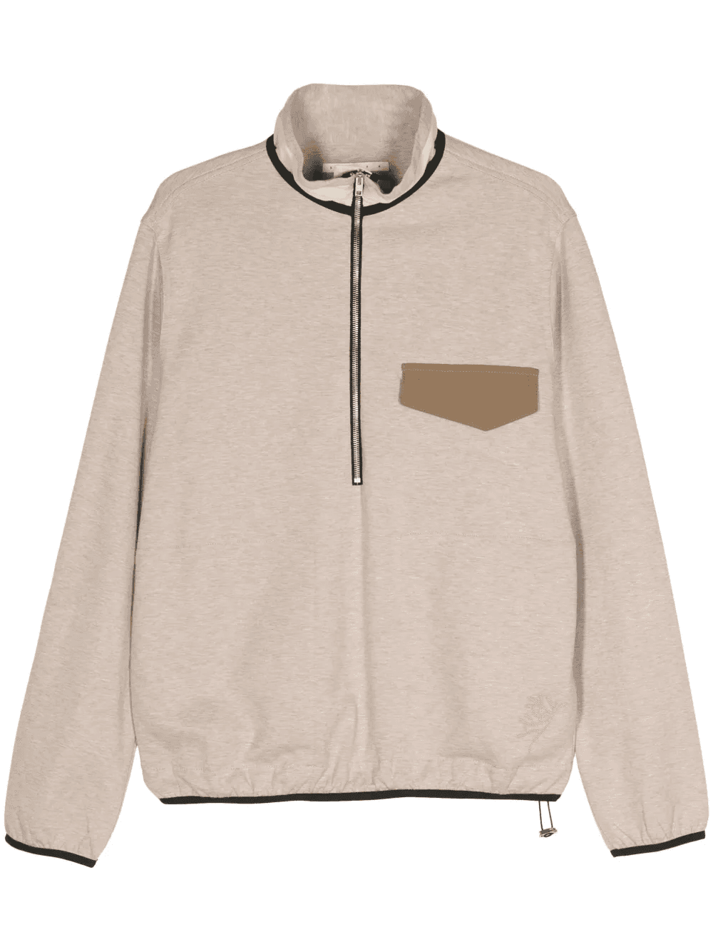 mélange half-zip sweatshirt - Image 1