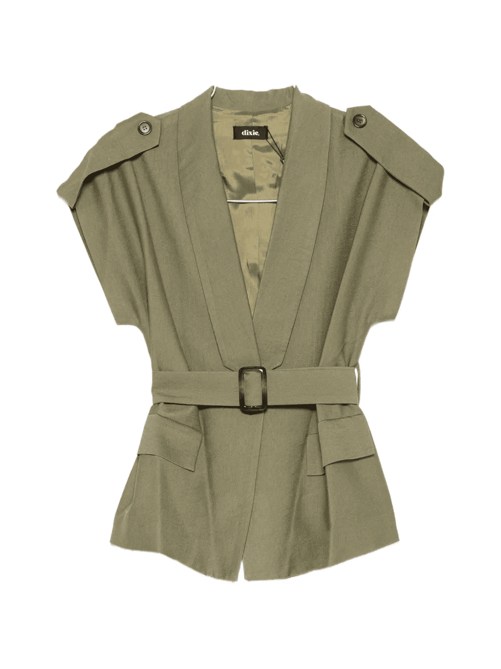 belted cap-sleeve jacket - Image 1