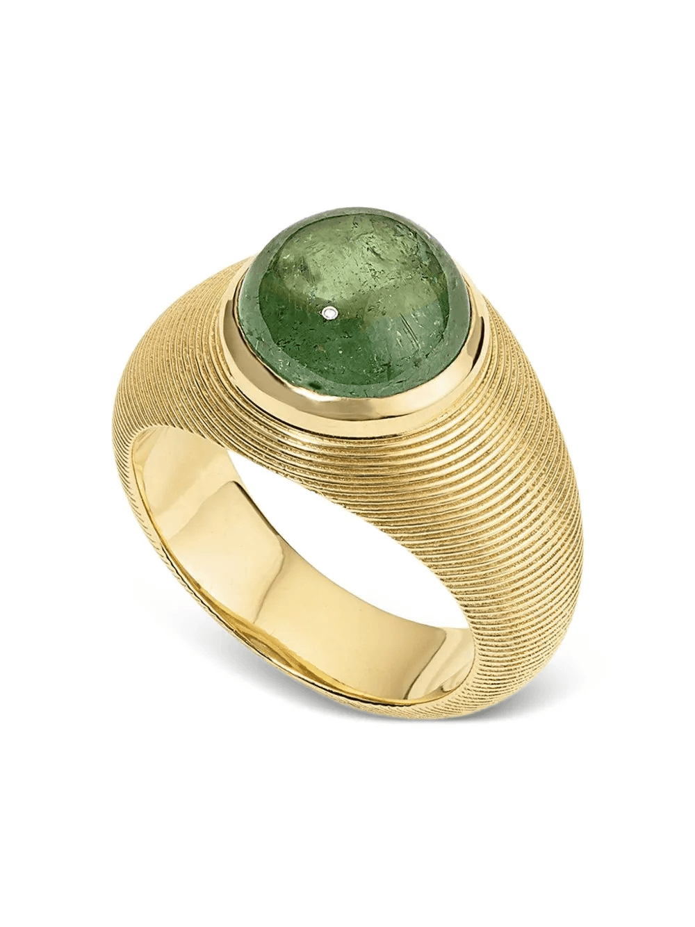 18K yellow gold tourmaline cymbal ring - Image 1