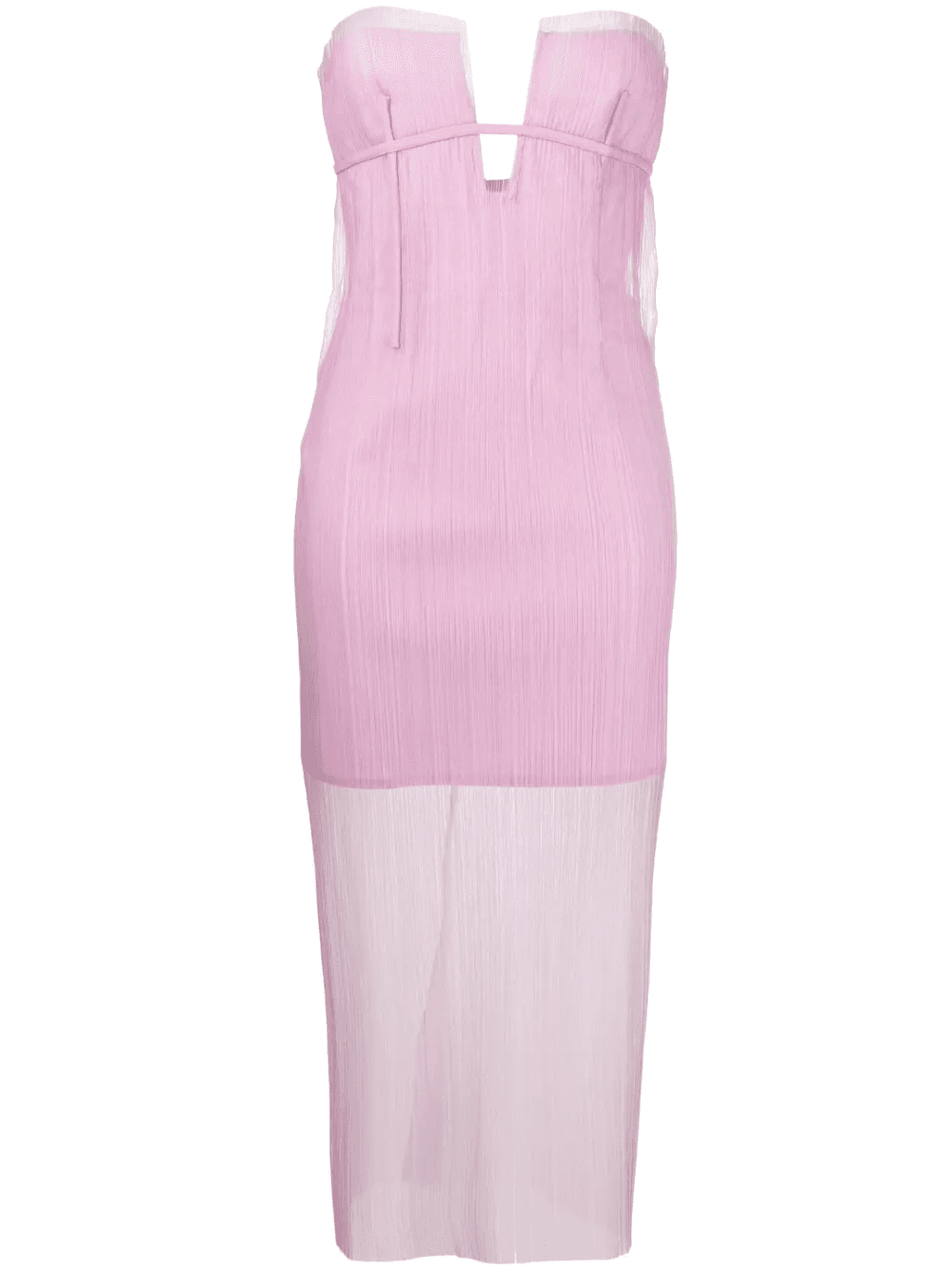 strapless cut-out silk dress - Image 1