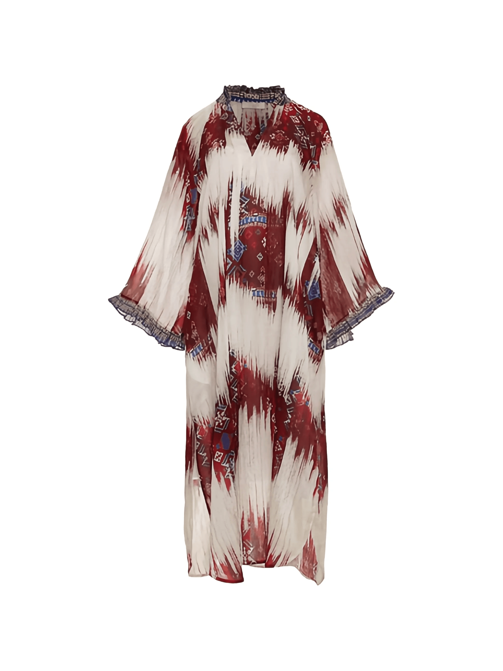 Freesia patterned V-neck dress - Image 1