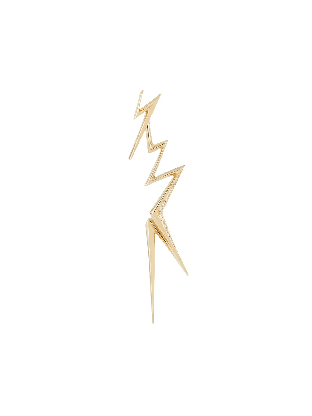 18kt yellow gold diamond Thunderflash left earring - Image 1