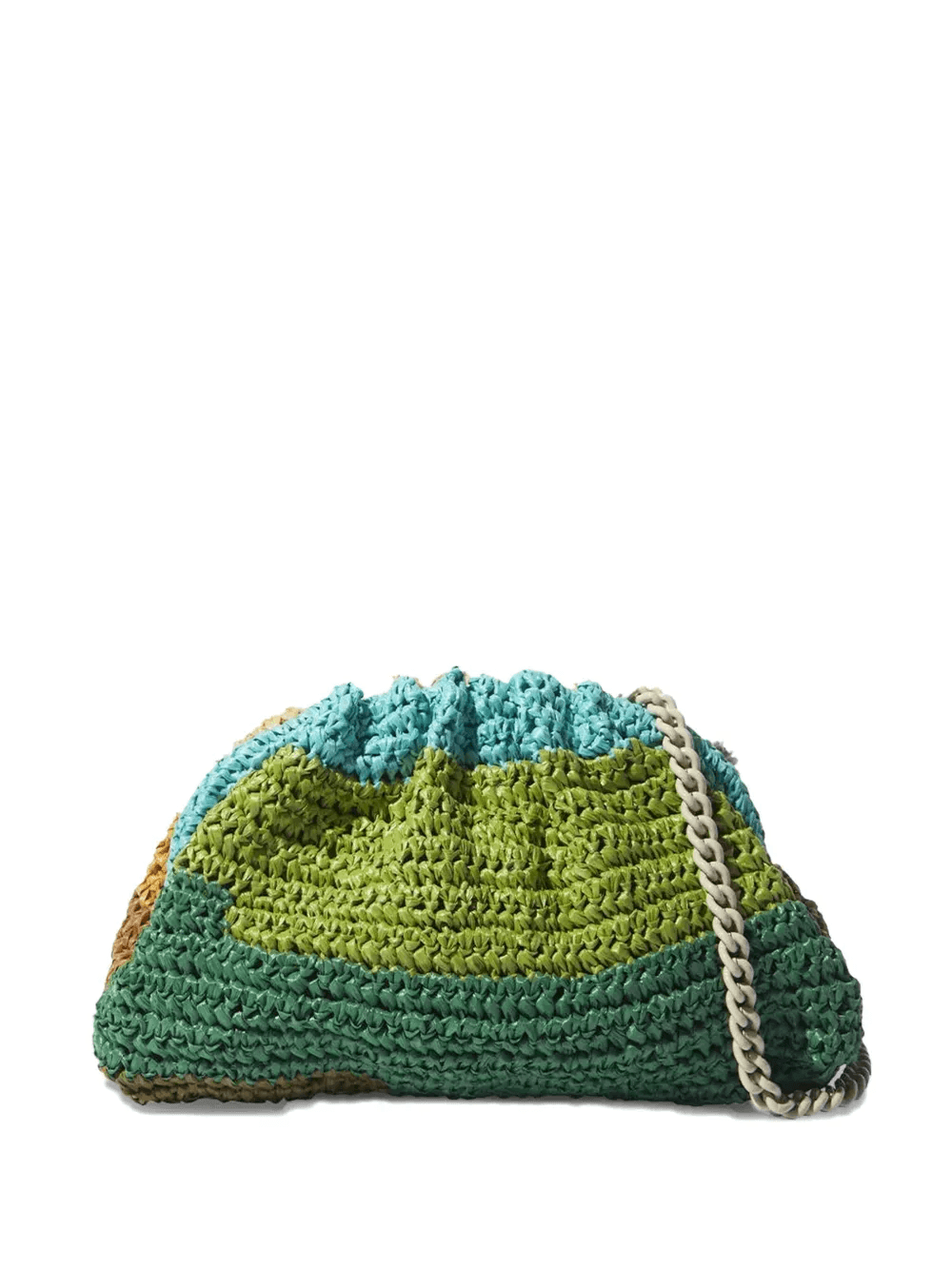 crochet striped clutch bag - Image 1