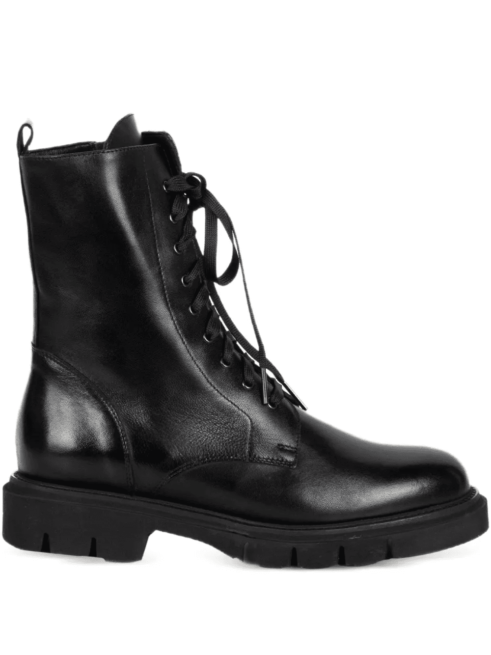 lace-up leather combat boots - Image 1