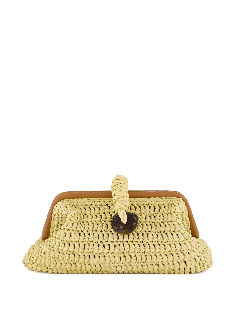 Delphine raffia-crochet clasp clutch - Image 1