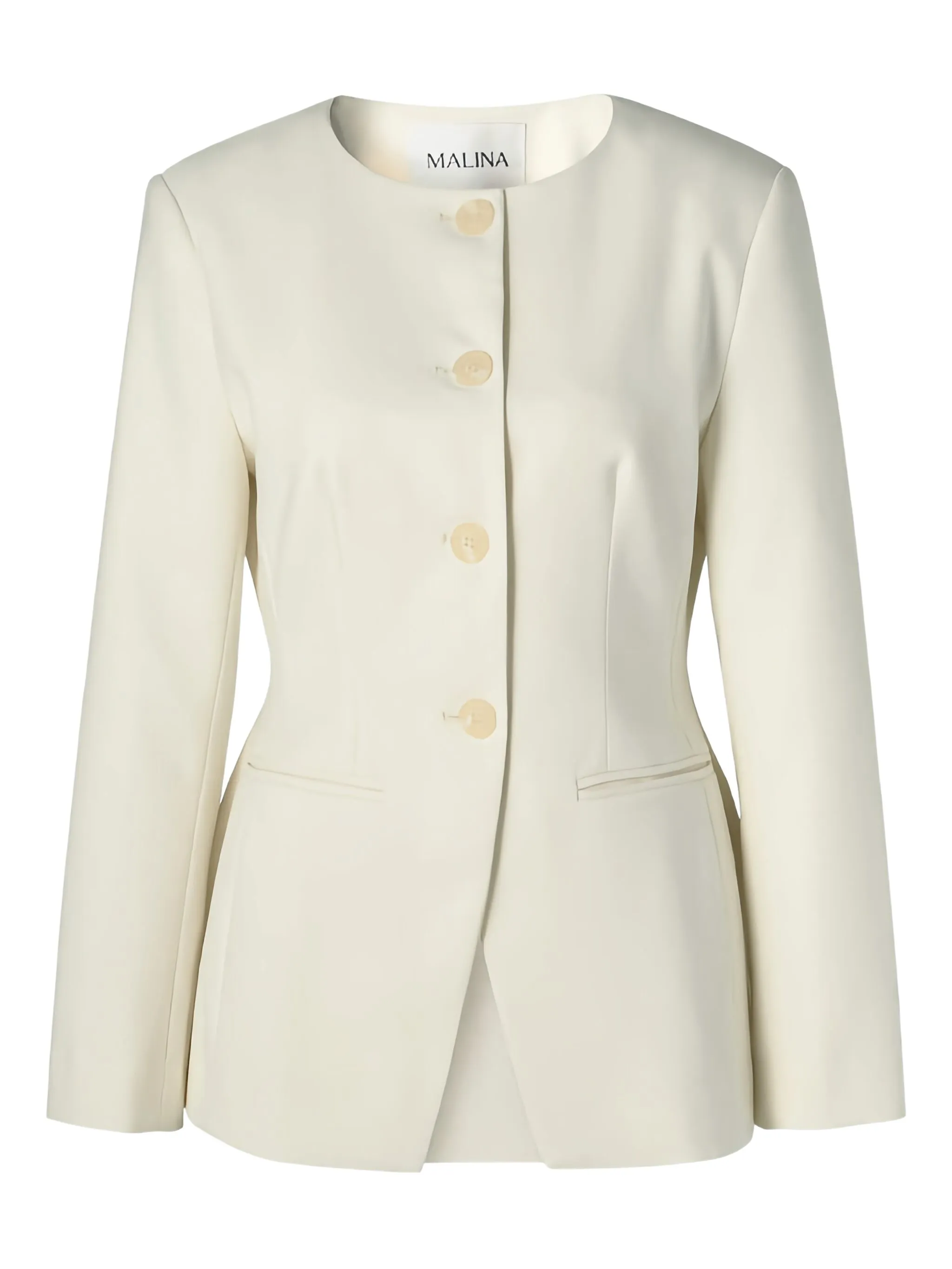Nilla button-front round-collar blazer - Image 1