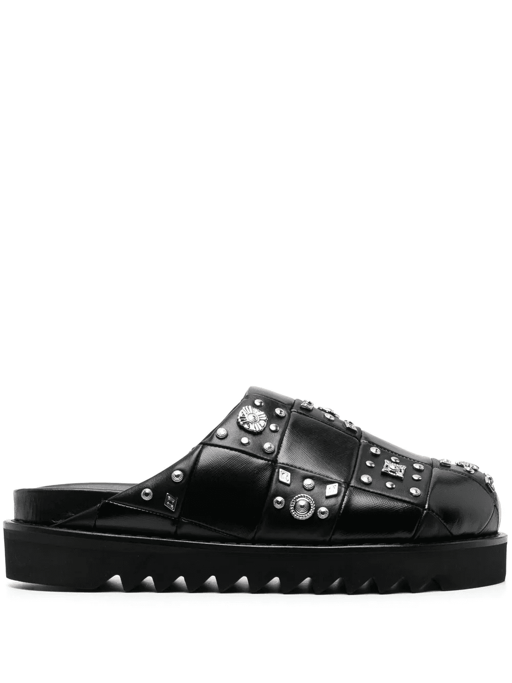 stud-detailing leather mules - Image 1