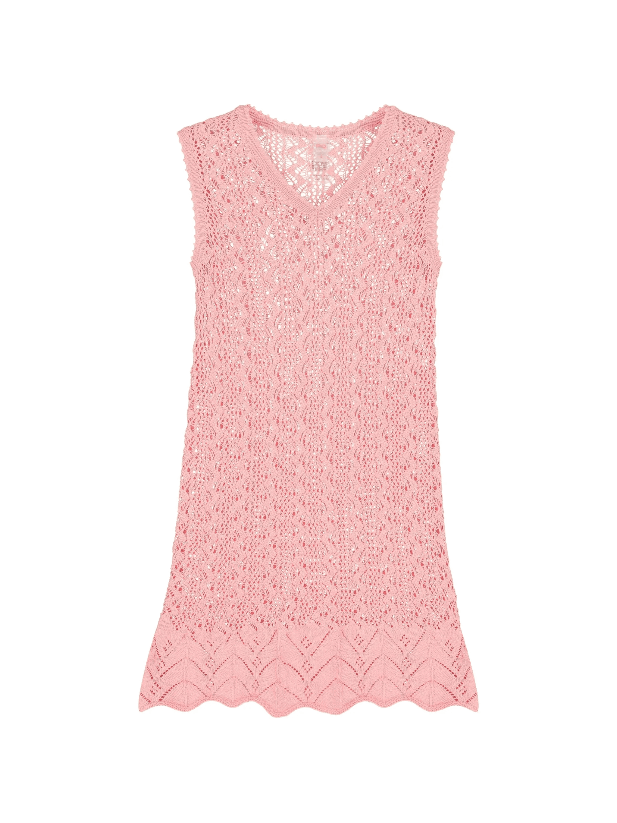v-neck crochet dress - Image 1