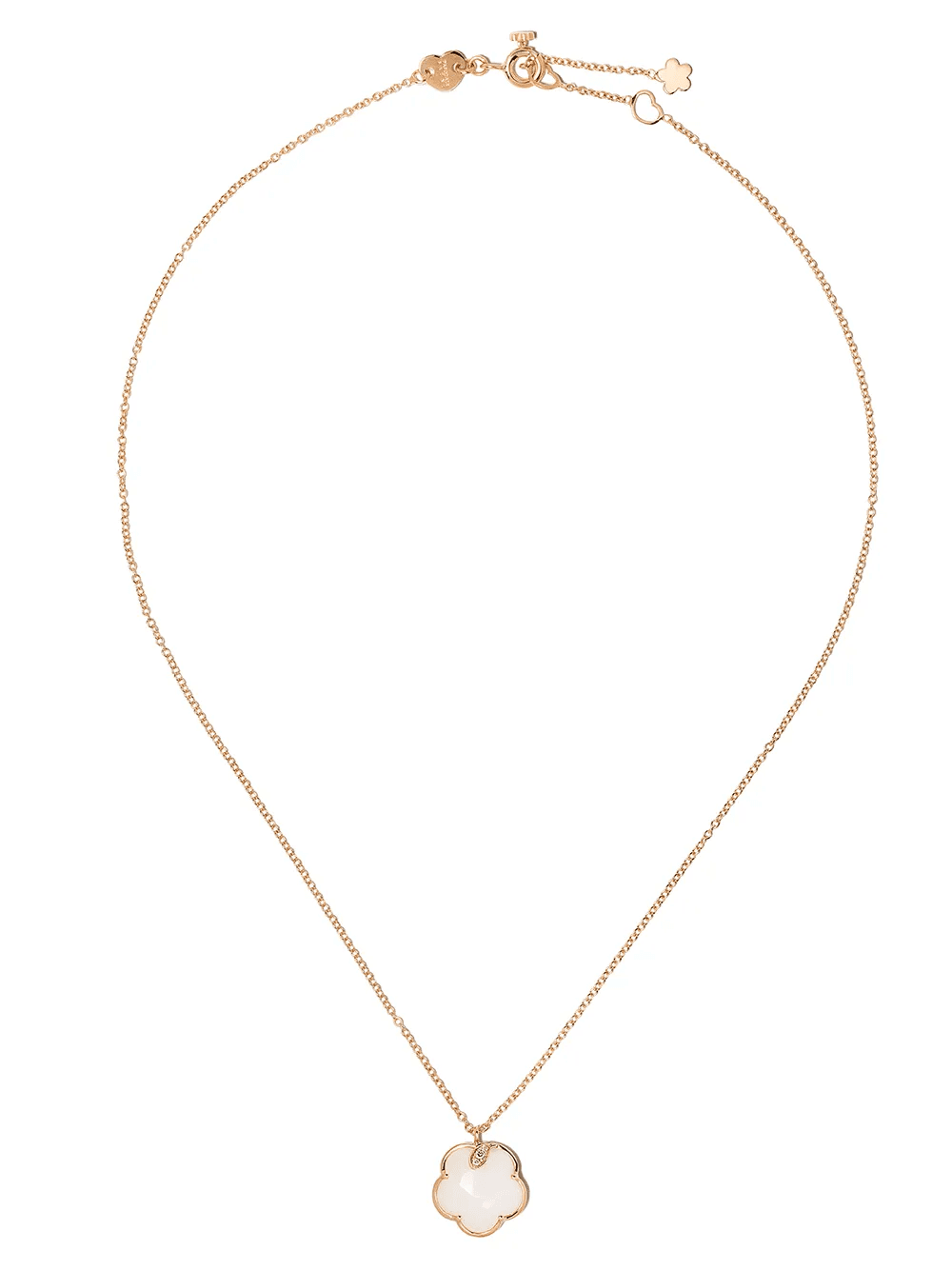 18kt rose gold Petit Joli agate and diamond pendant necklace - Image 1