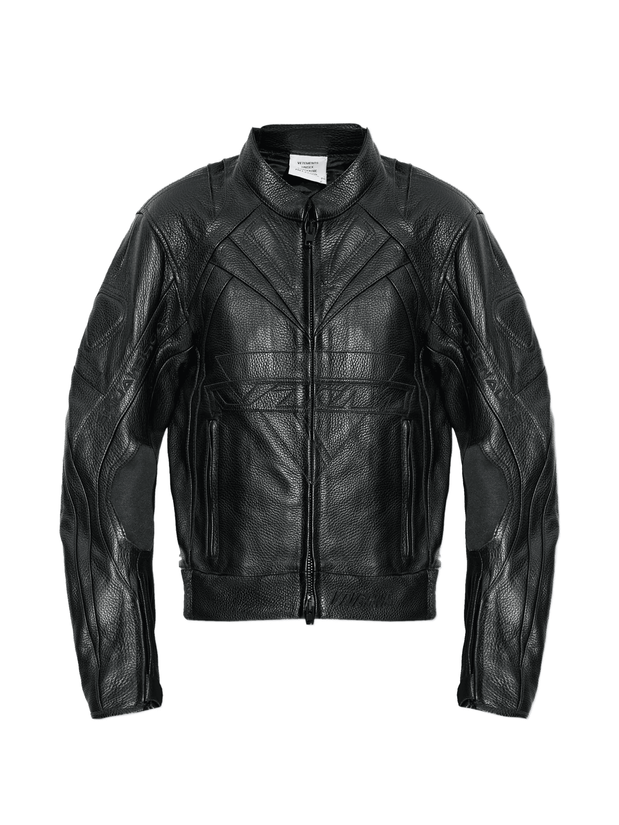 patterned leather jacket - Image 1