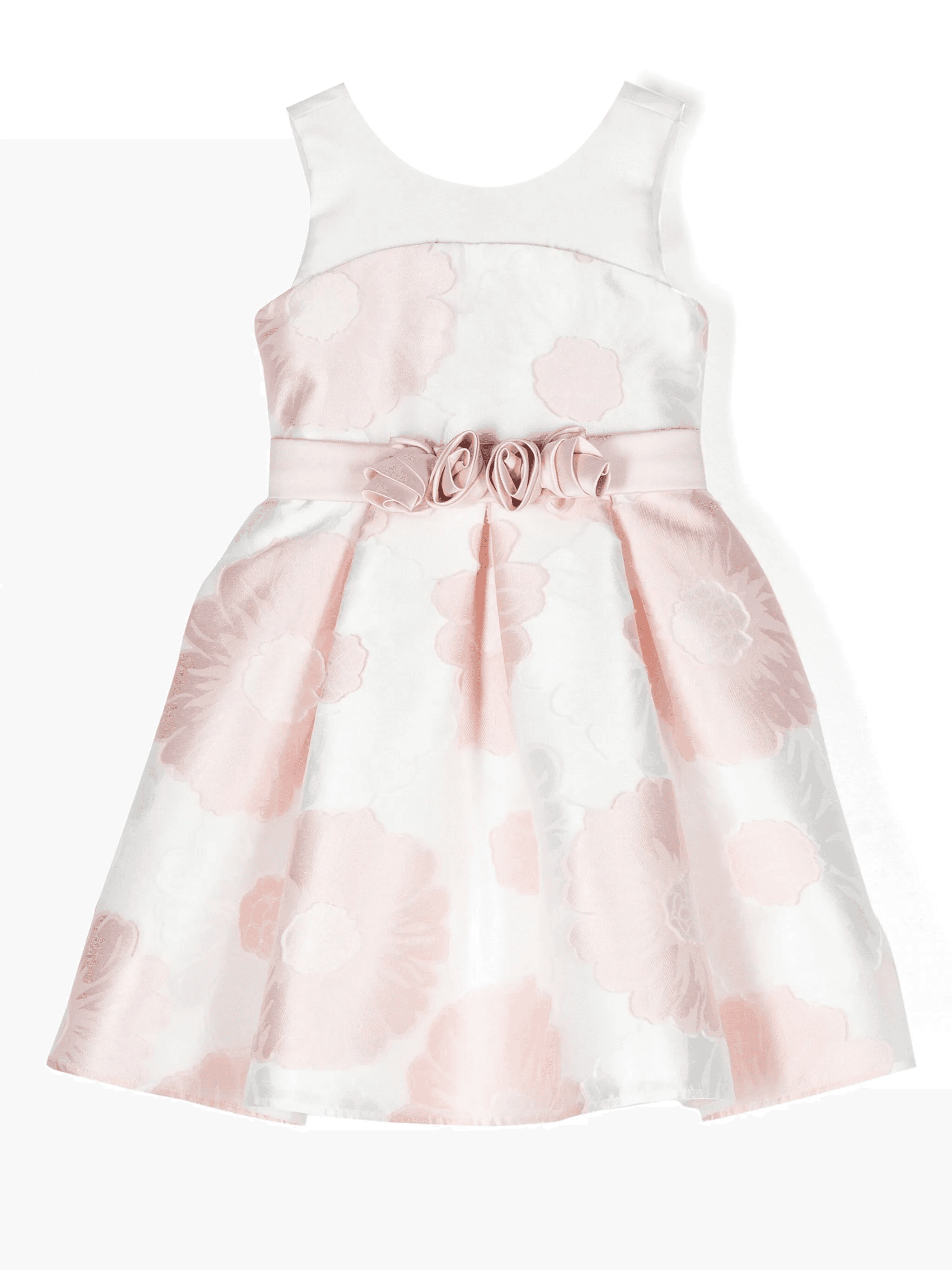 floral-jacquard pleated dress - Image 1