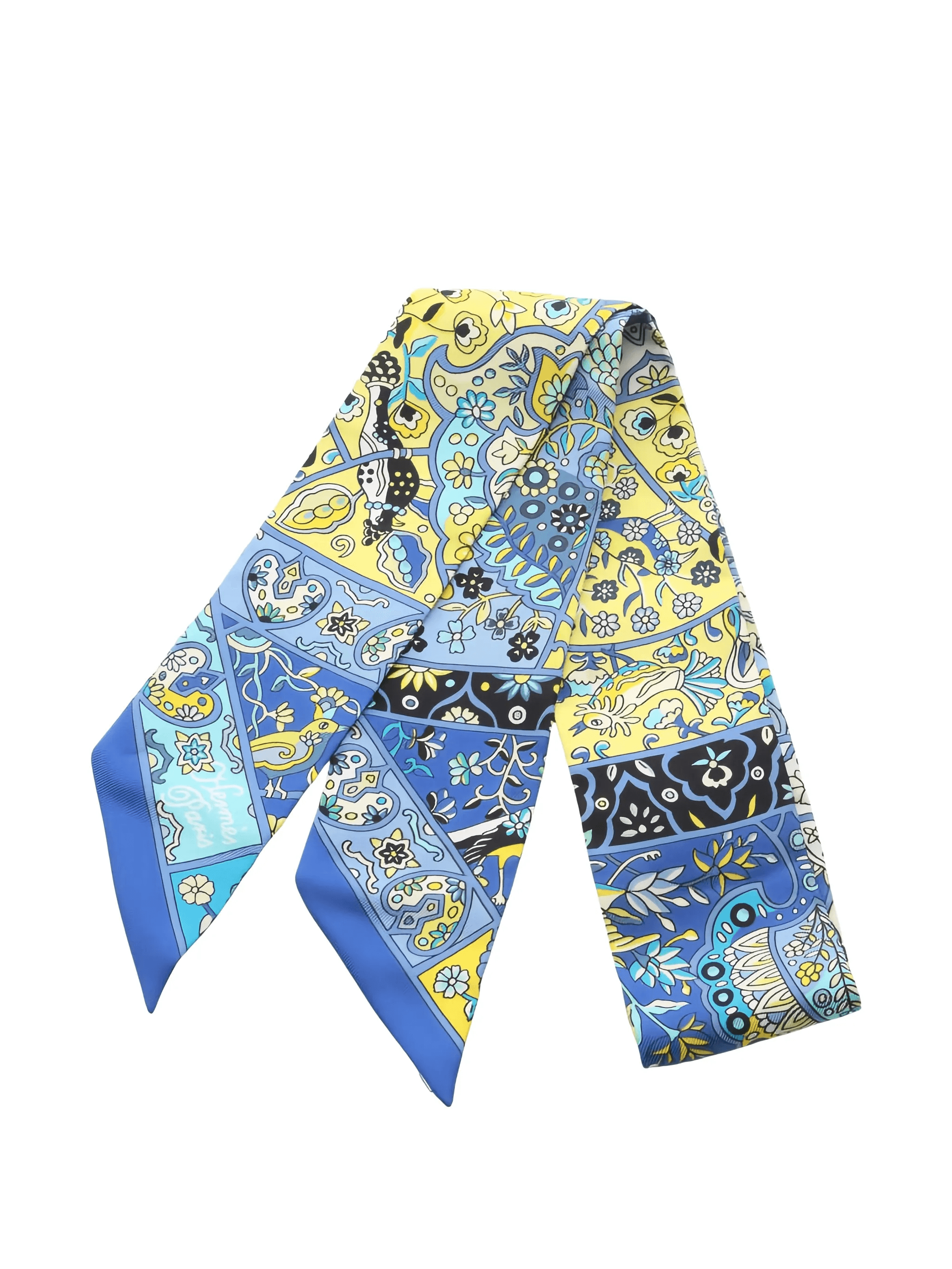 2010s au pays des oiseaux fleurs ribbon scarf - Image 1