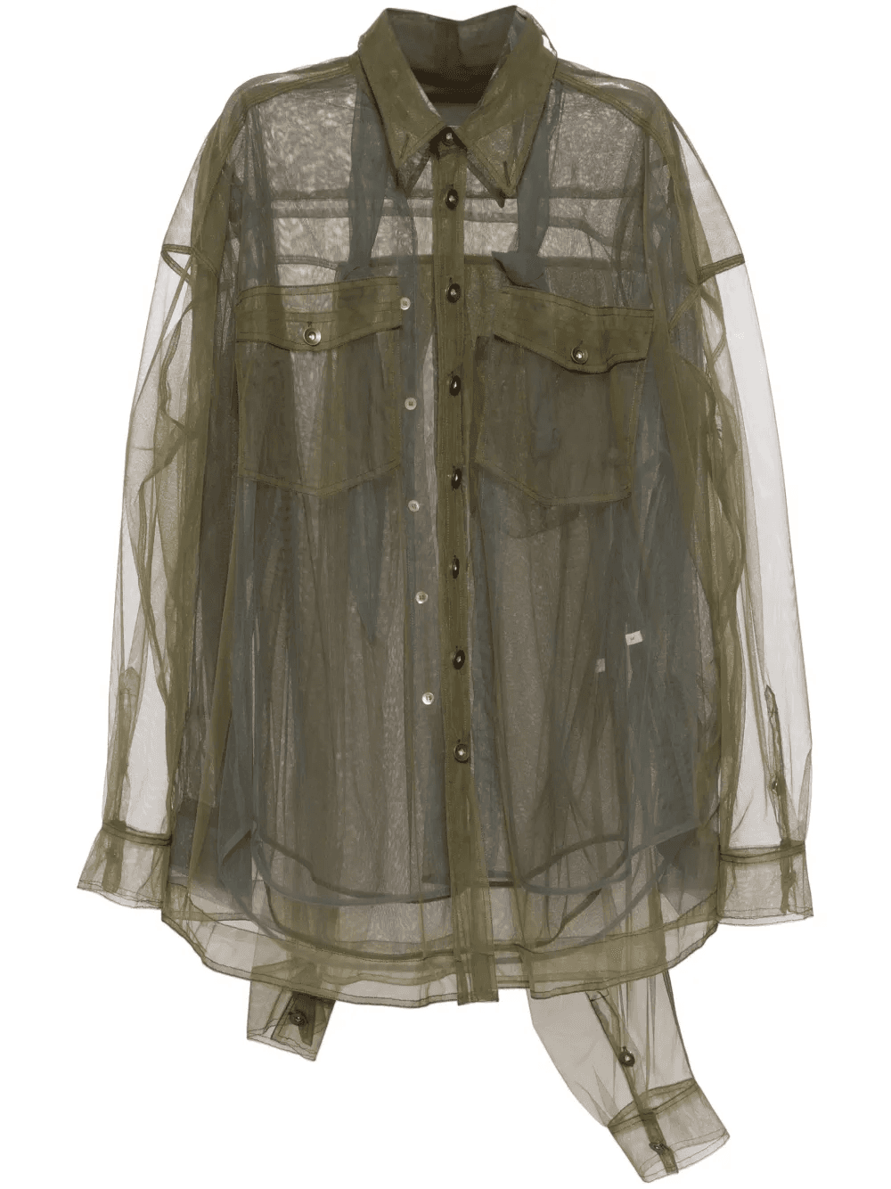 sheer layered shirt - Image 1