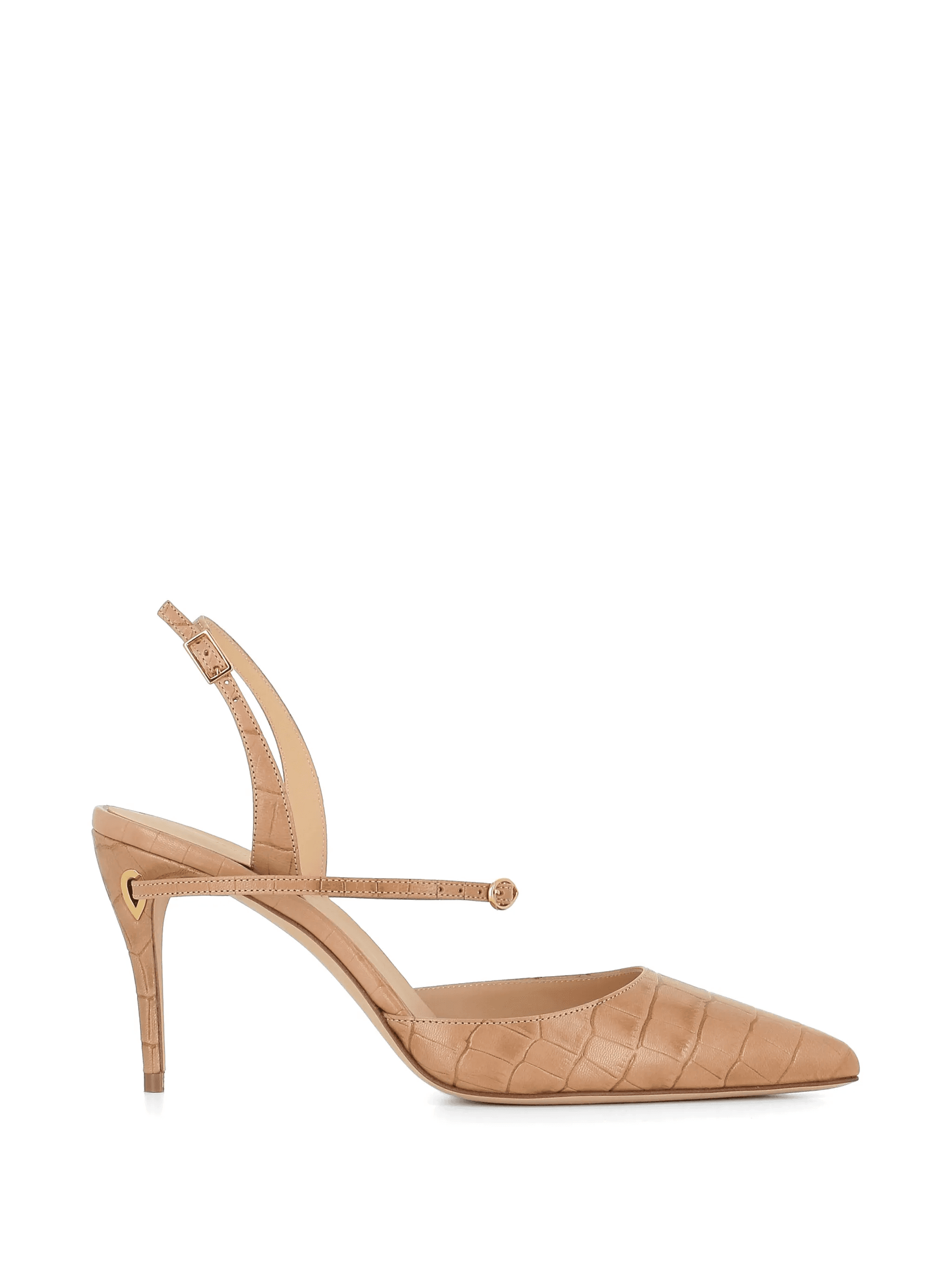 Vittorio reptile-effect strap pumps - Image 1