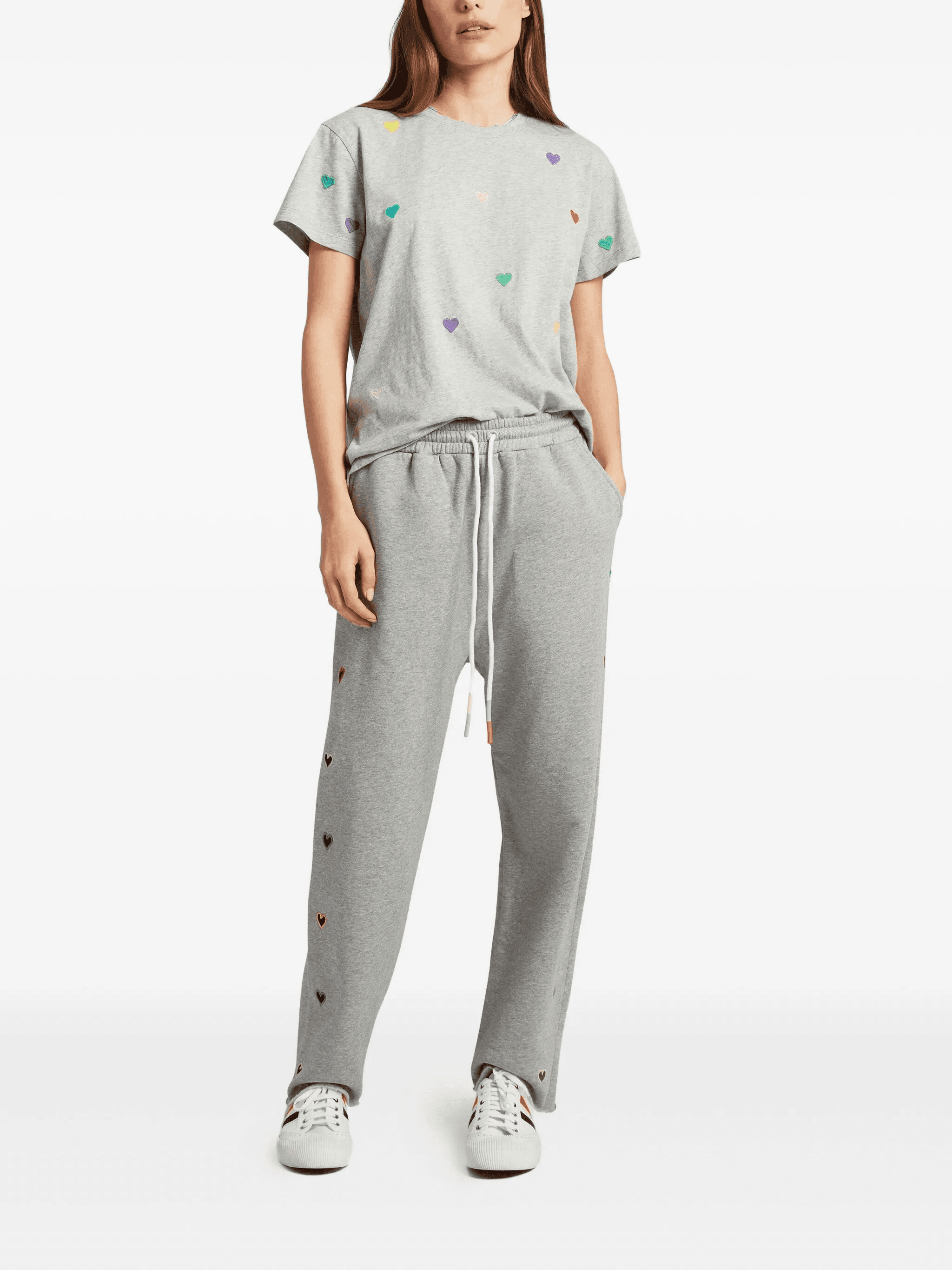 heart-detail track pants - Image 1