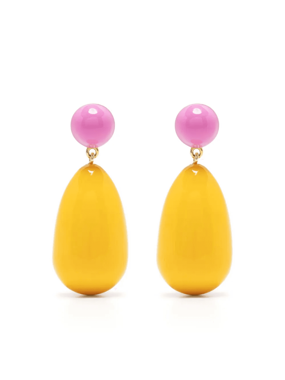 two-tone tear drop earrings - Image 1
