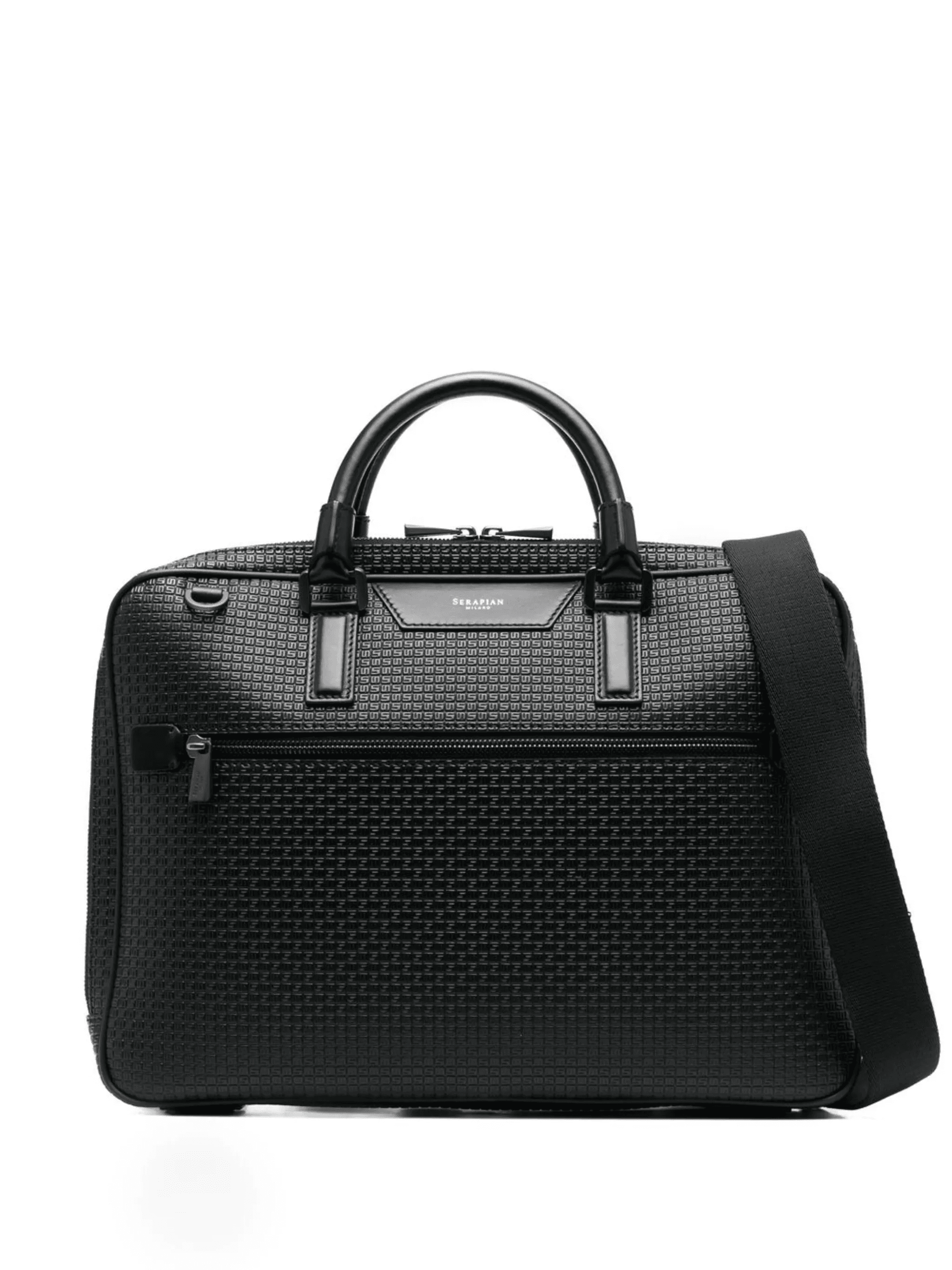 grained leather laptop case - Image 1