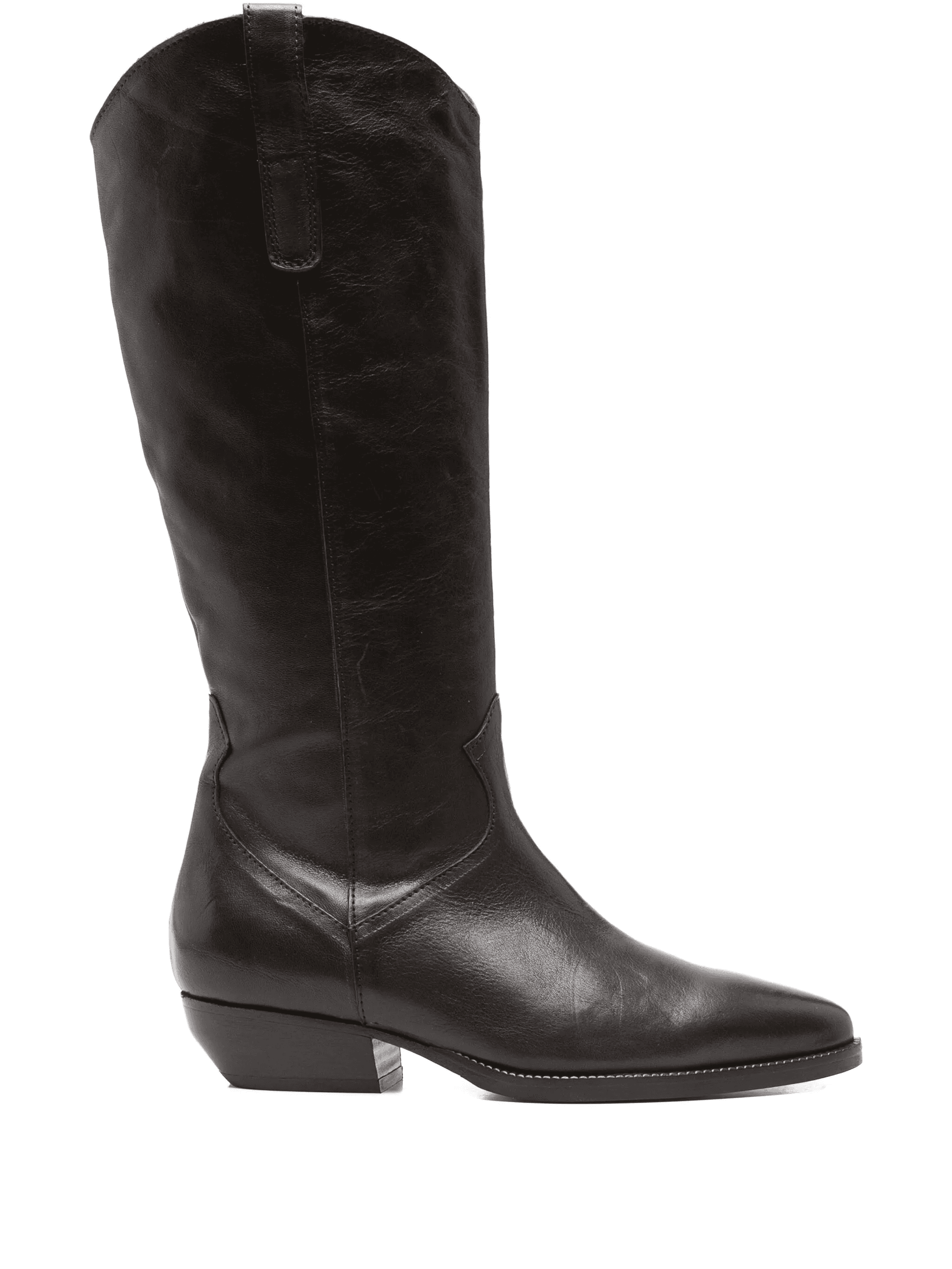 35mm leather pointed-toe cowboy boots - Image 1
