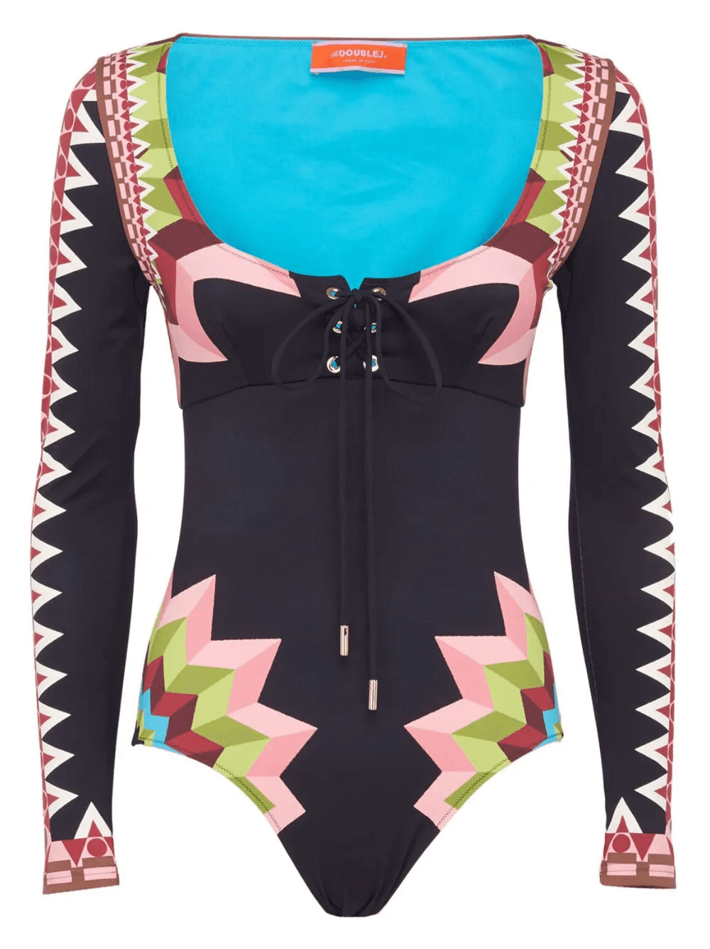 Sunset geometric-print one-piece - Image 1