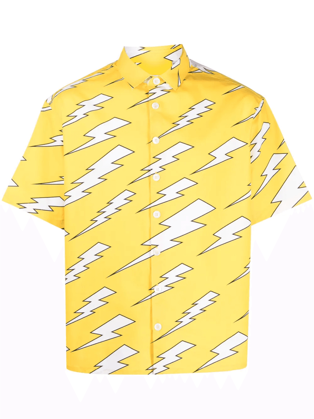 thunder-print cotton shirt - Image 1