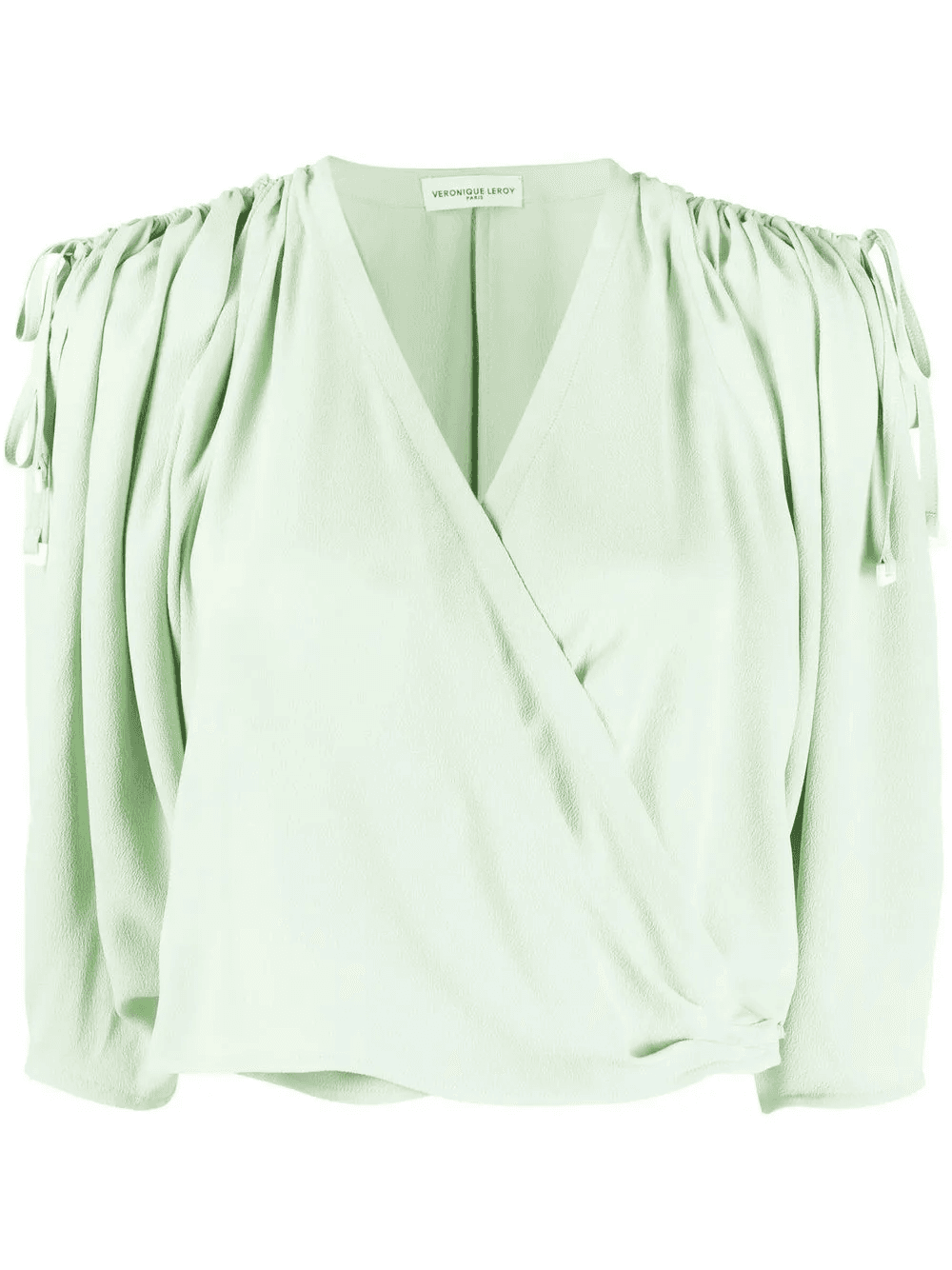 ruched wrap blouse - Image 1