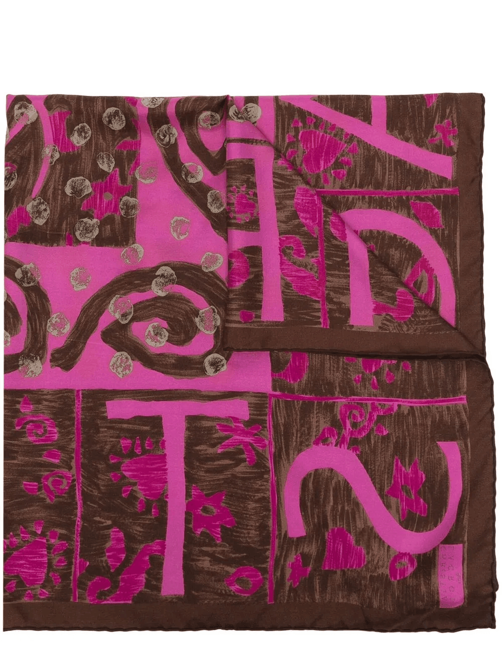 2000s abstract-print silk scarf - Image 1