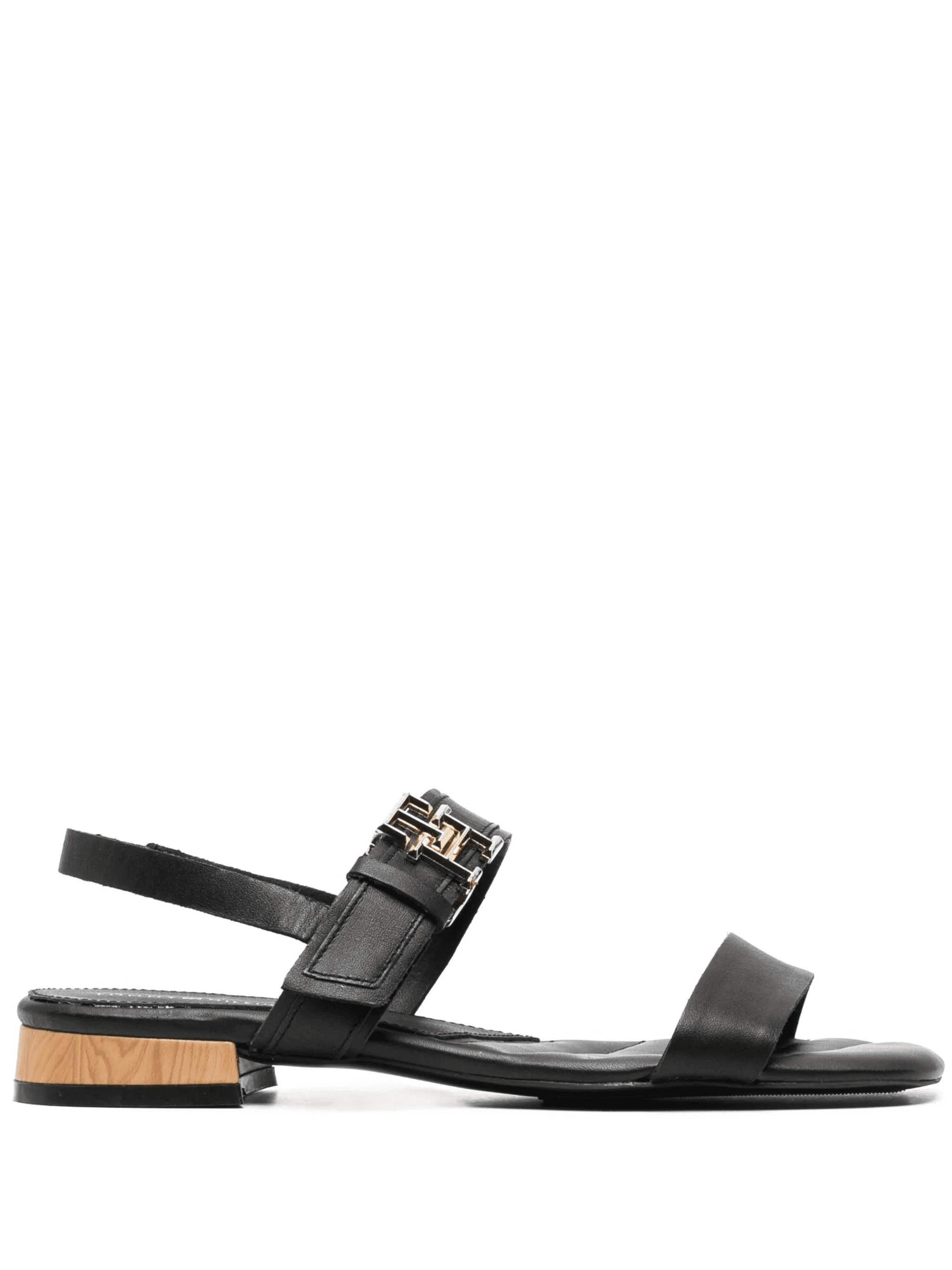 logo-buckle leather sandals - Image 1