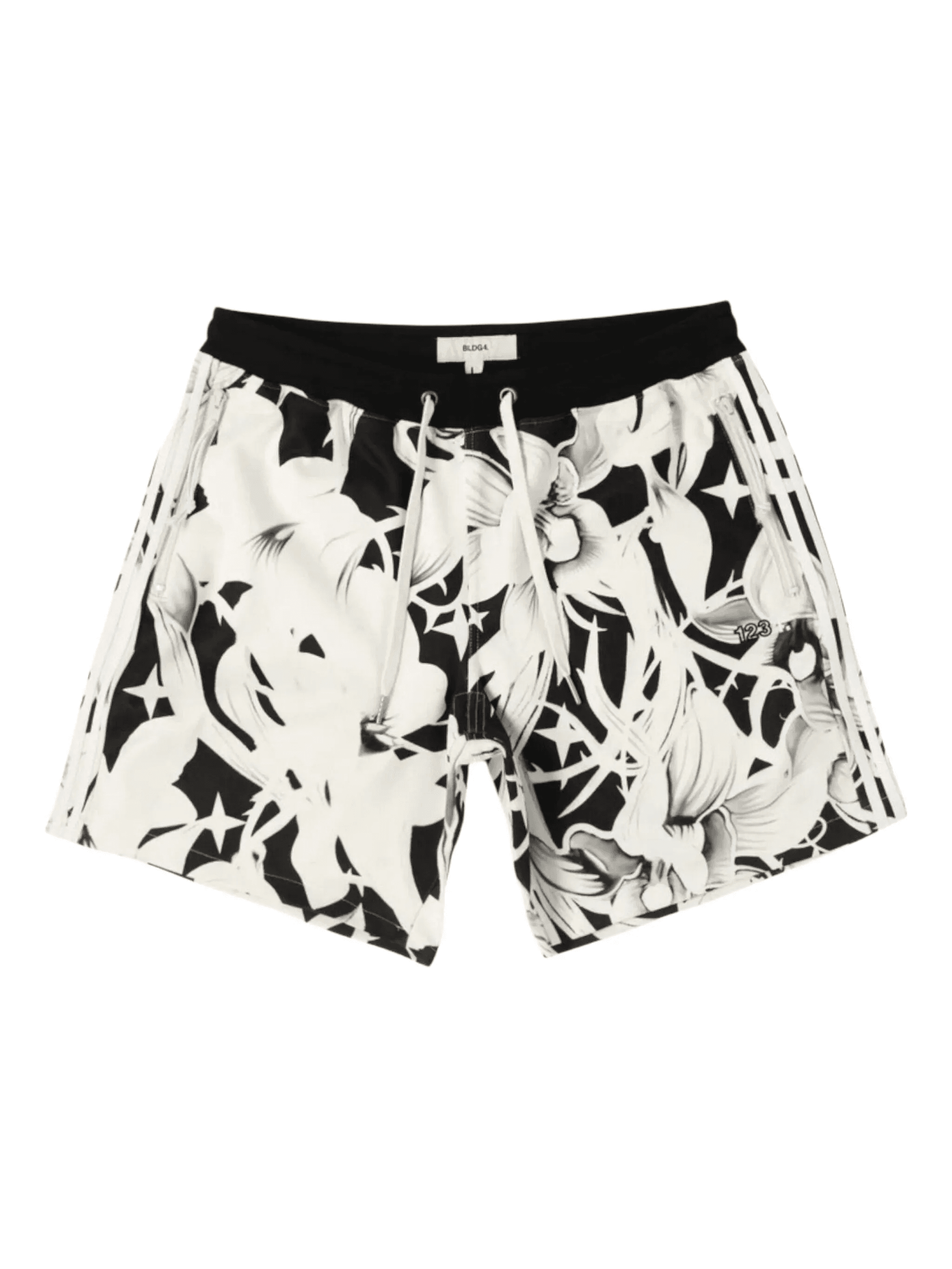 floral-print adjustable-waist shorts - Image 1