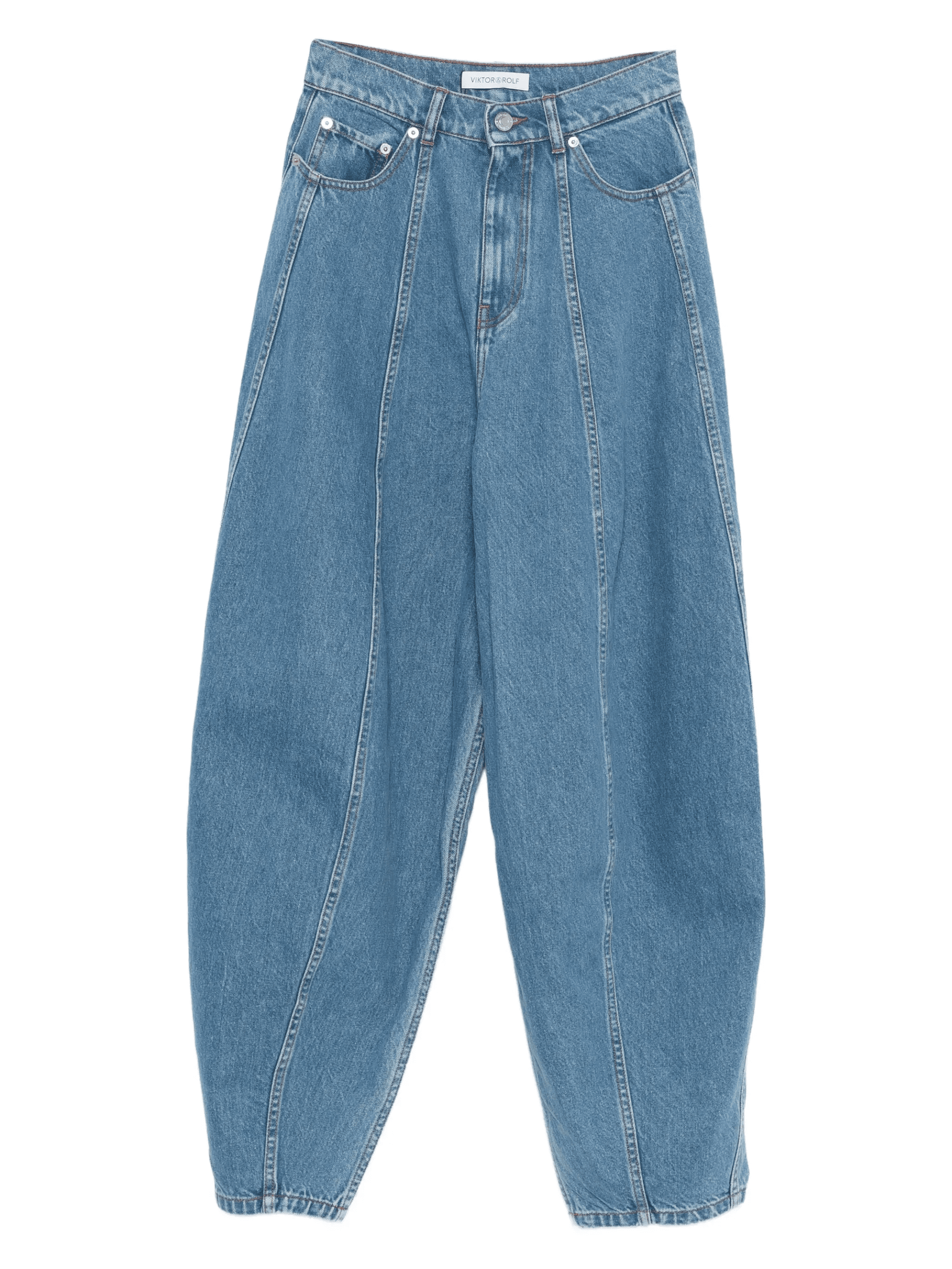 panelled balloon-shaped jeans - Image 1