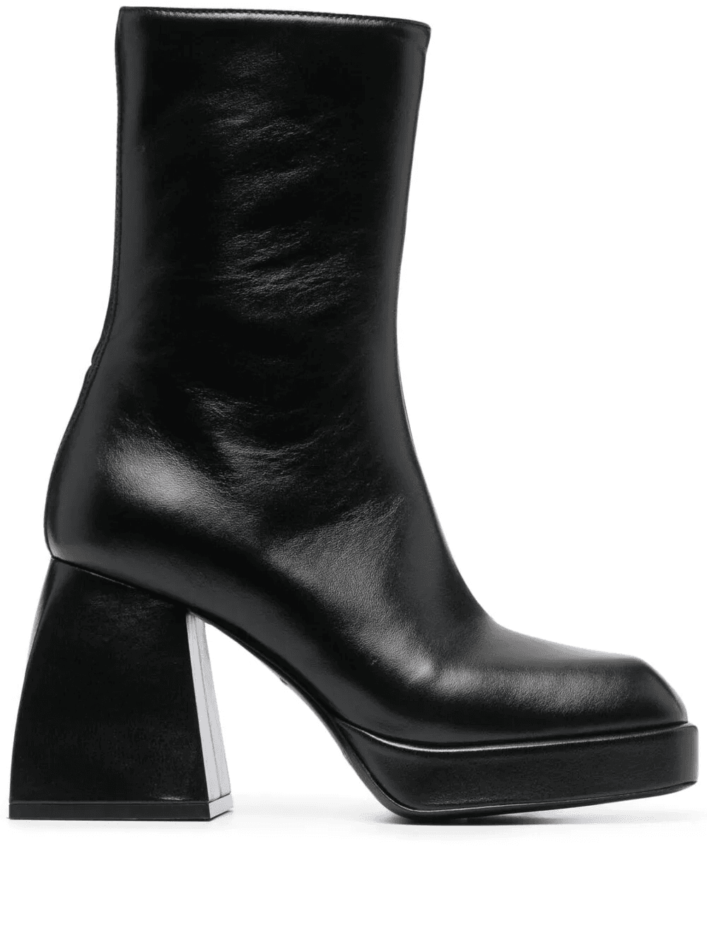 block-heel leather boots - Image 1