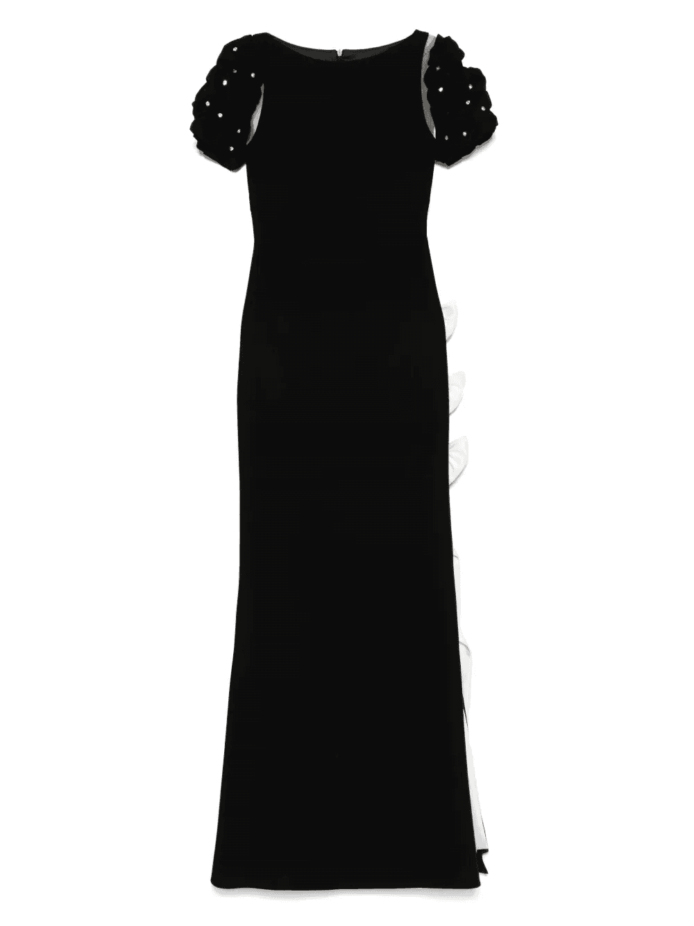 embellished puff-sleeve dress - Image 1