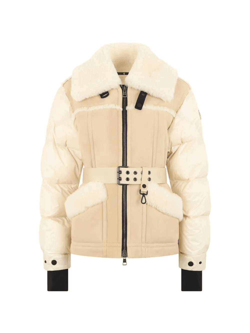 shearling belted jacket - Image 1