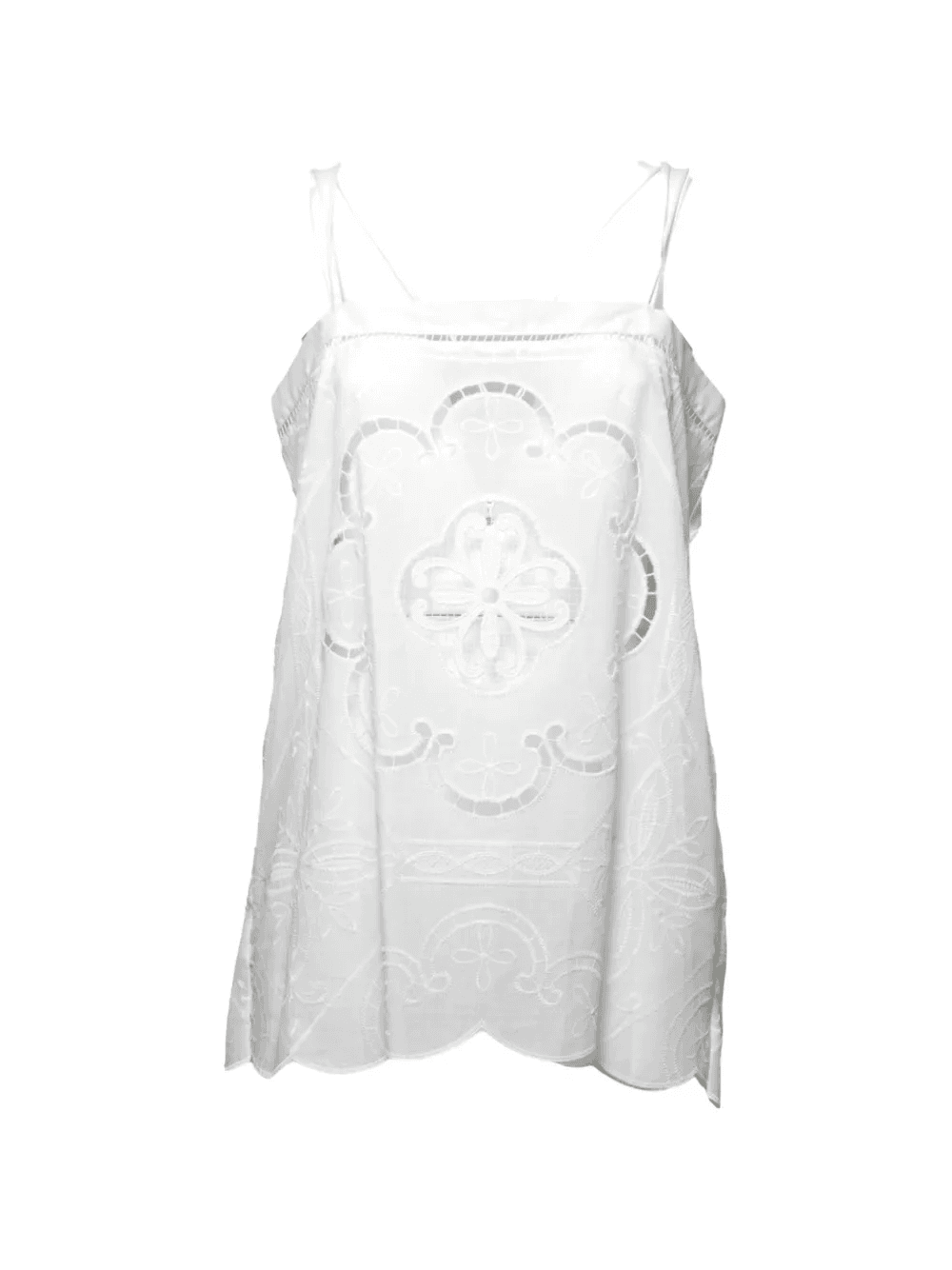 floral-embroidered sleeveless top - Image 1