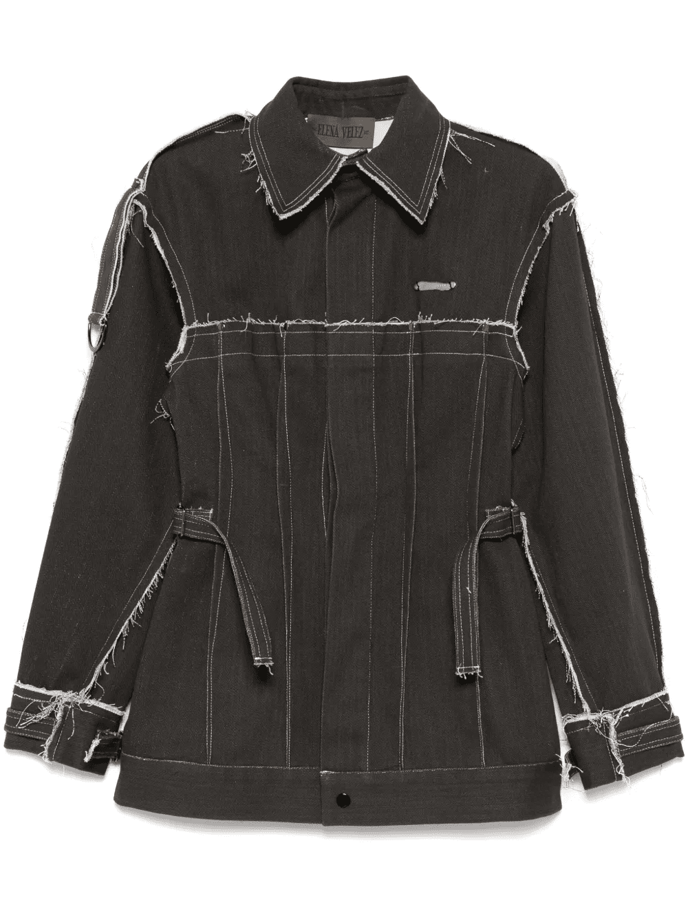 darted denim jacket - Image 1