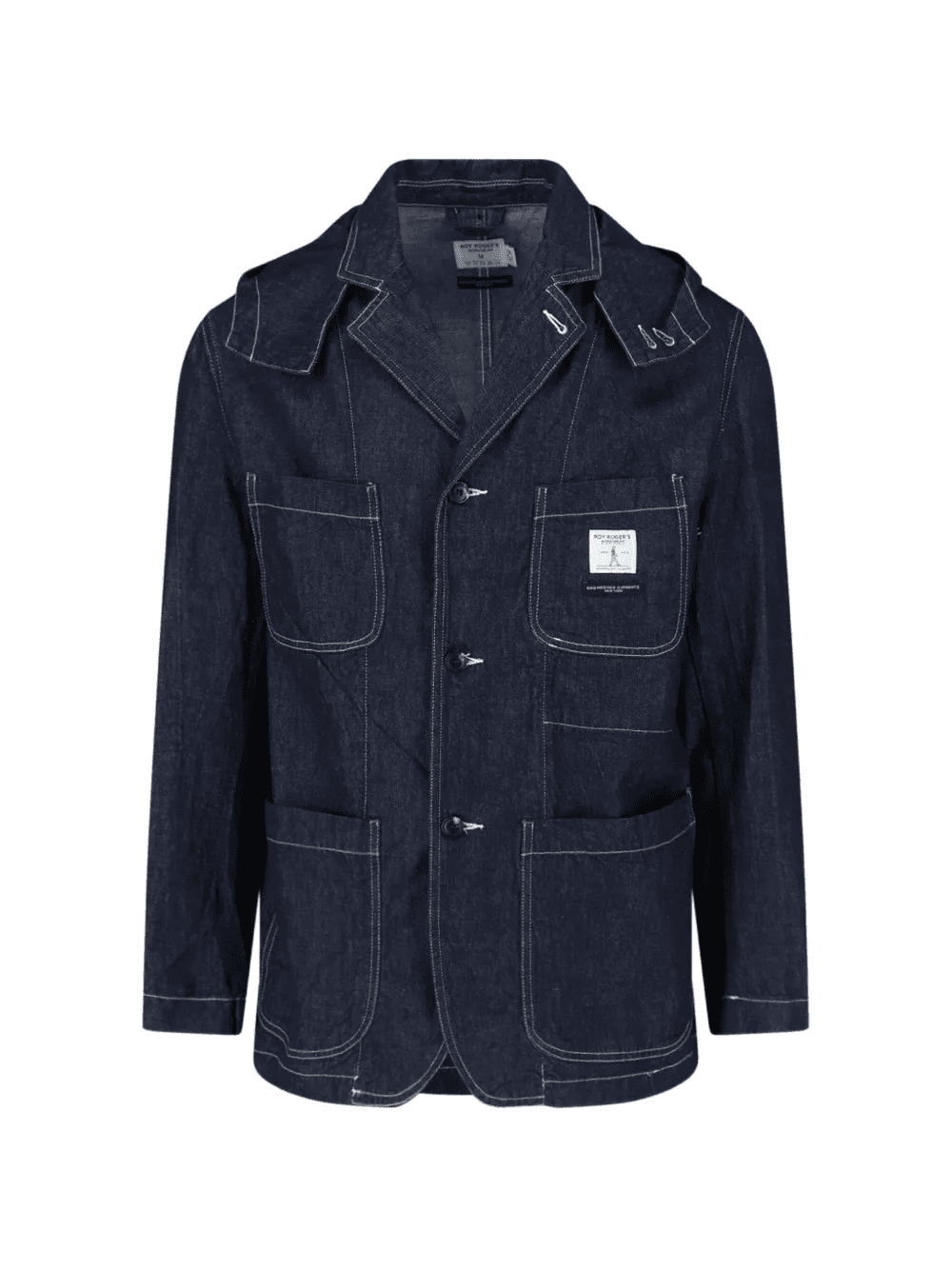 hooded denim jacket - Image 1
