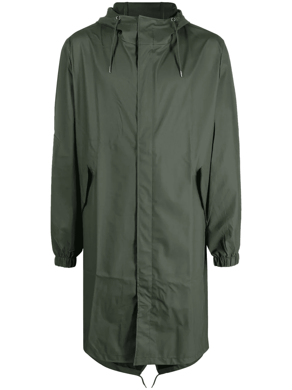drawstring hooded raincoat - Image 1