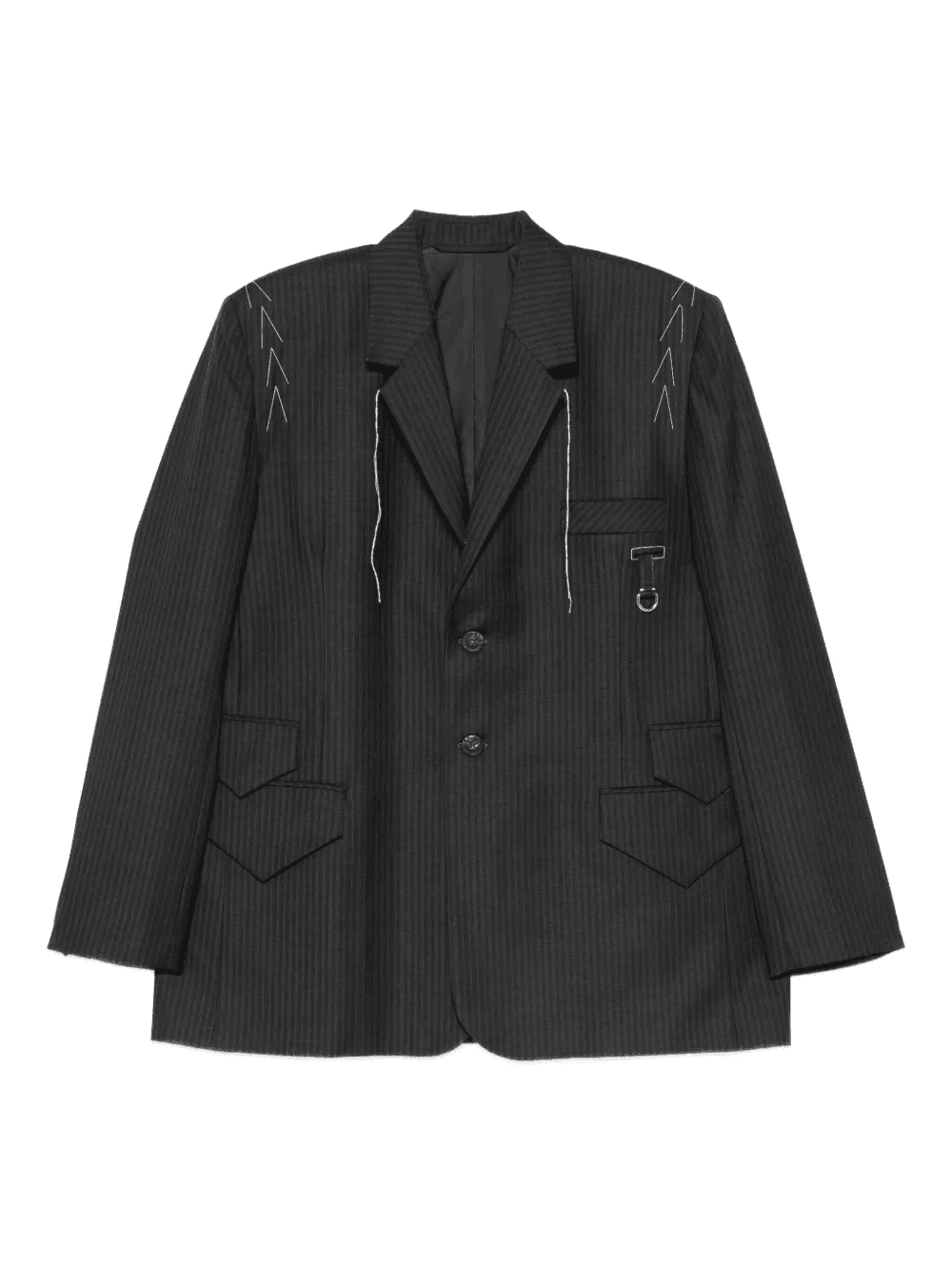 pinstripe pocket-detail jacket - Image 1