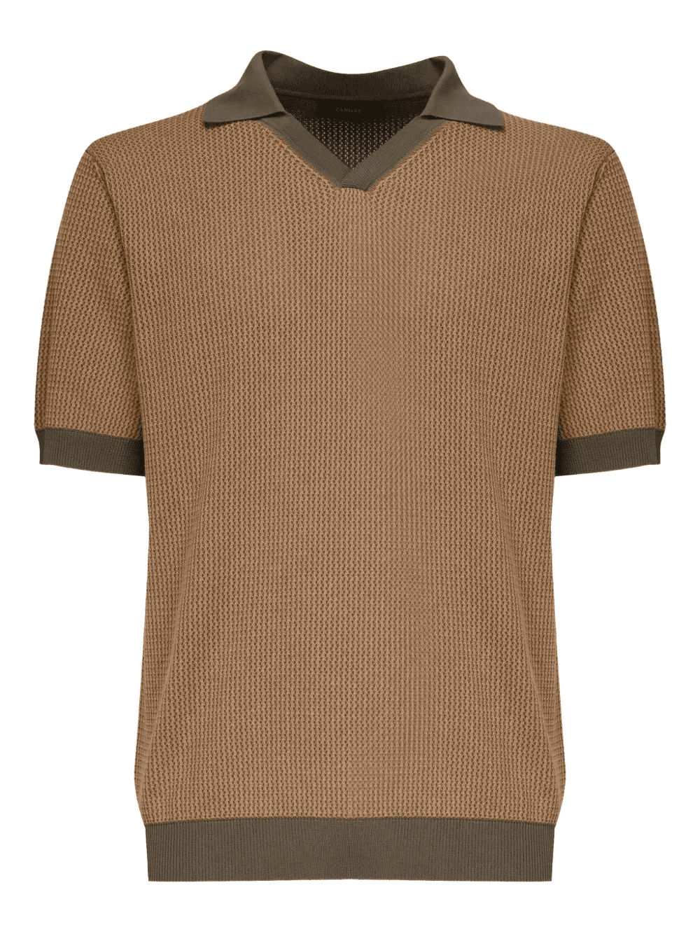 waffle-knit polo shirt - Image 1