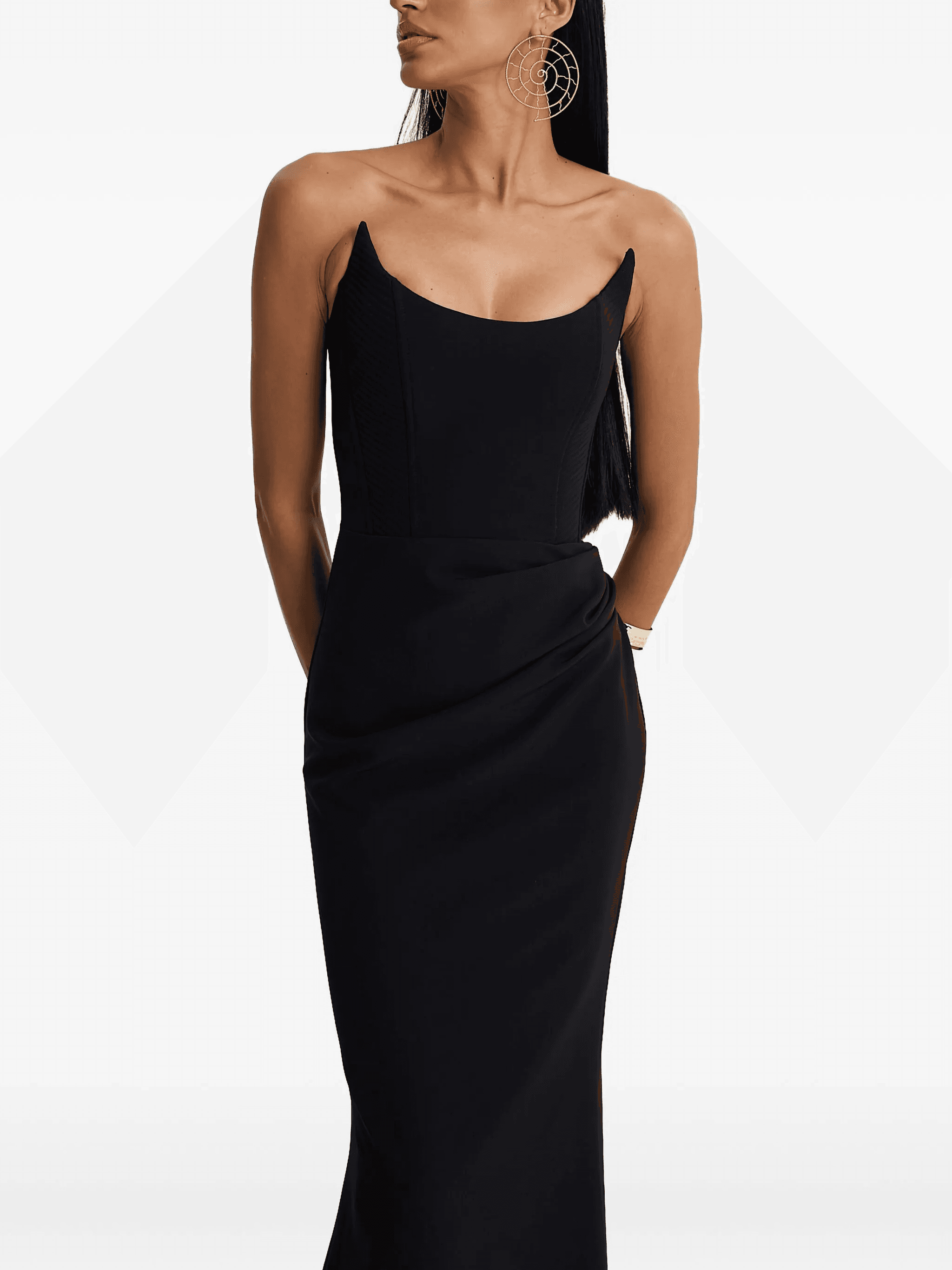 strapless corseted gown maxi dress - Image 1