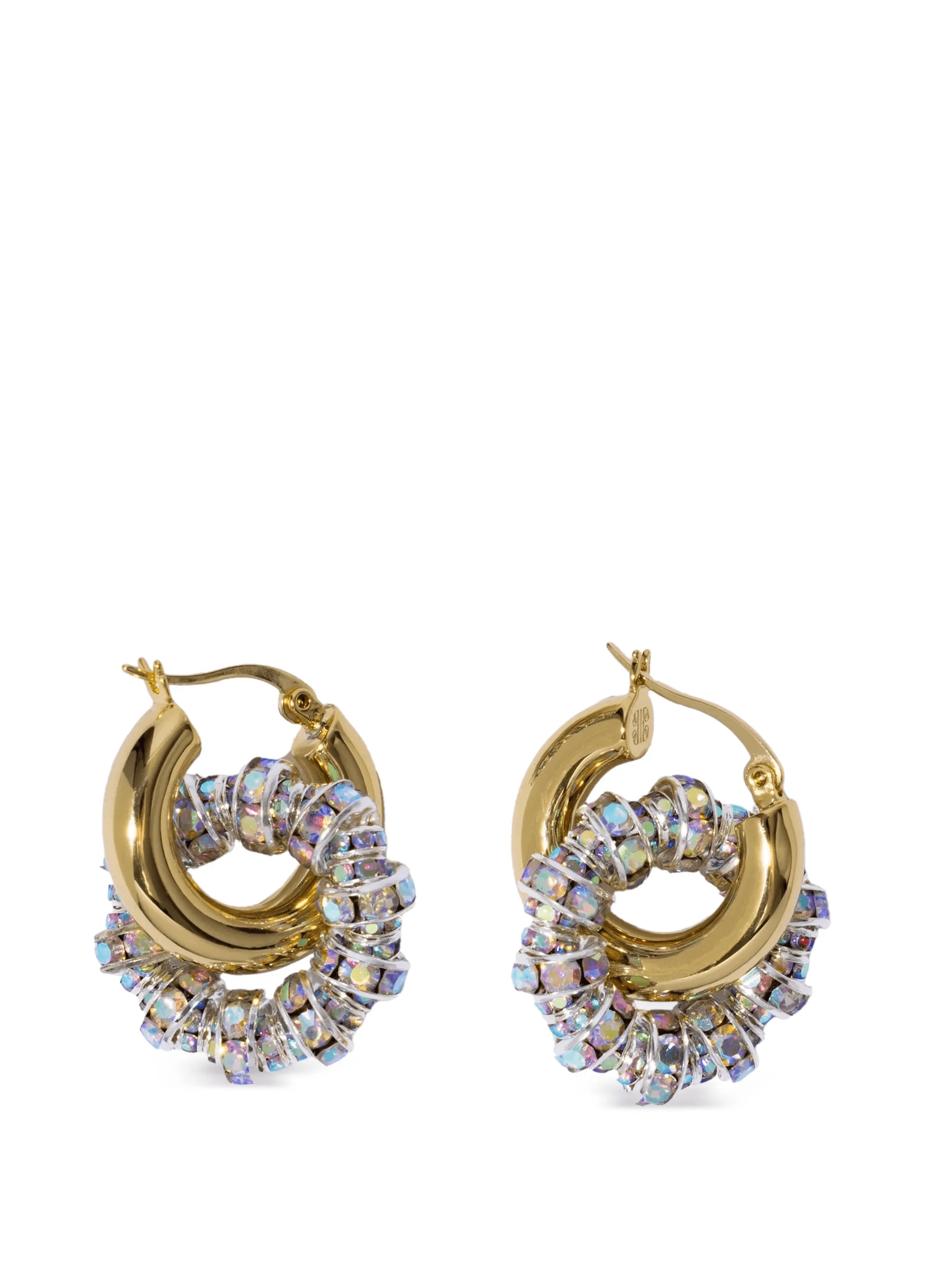 embellished hoop earrings - Image 1