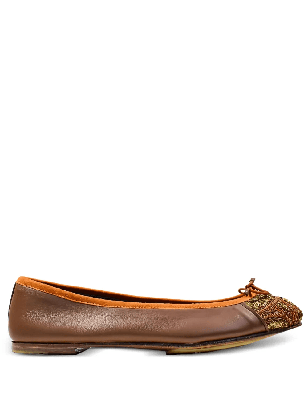 Bizzi embroidered-toe ballet flats - Image 1