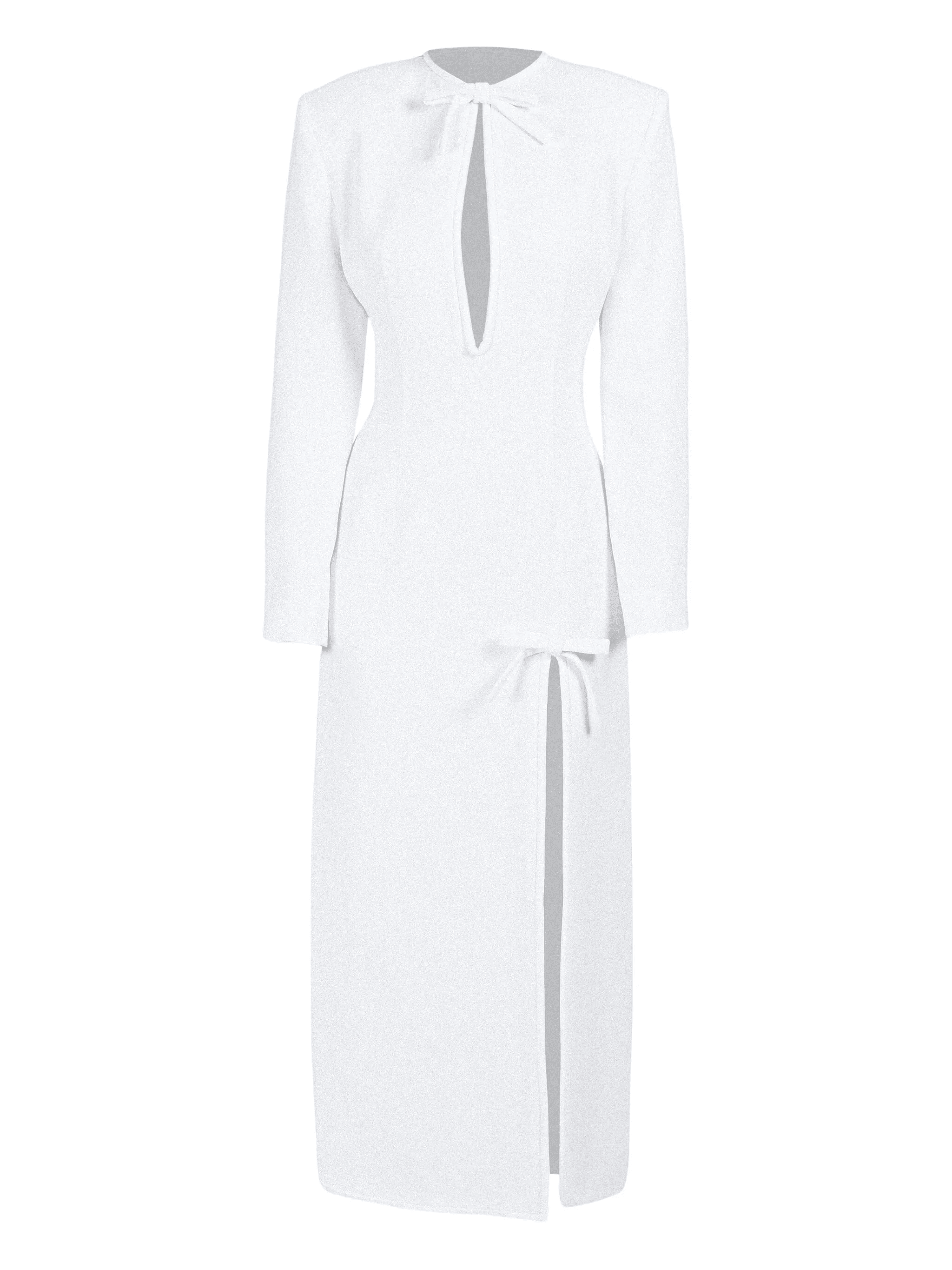 bow-detail long dress - Image 1