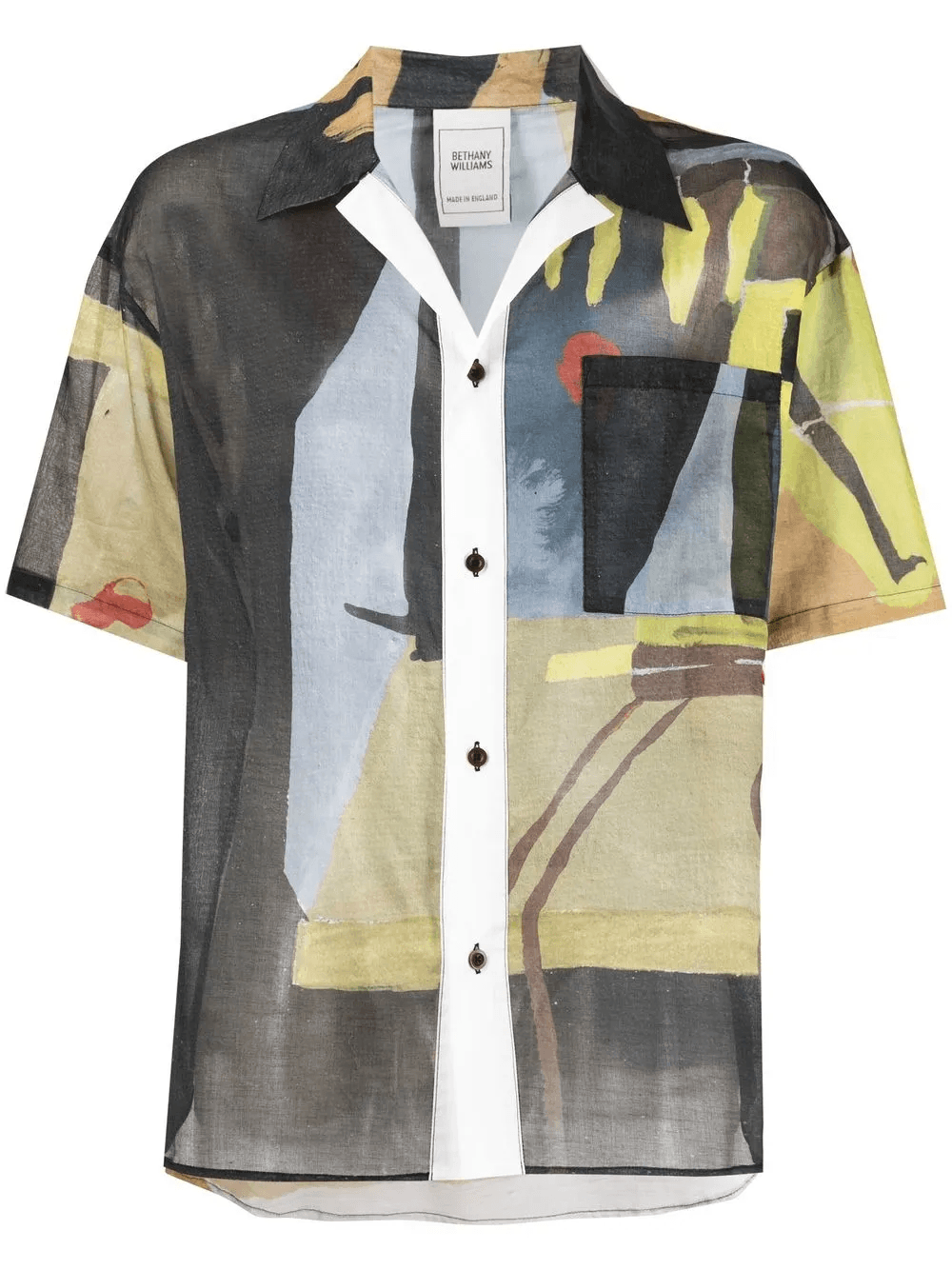 abstract-print short-sleeve shirt - Image 1
